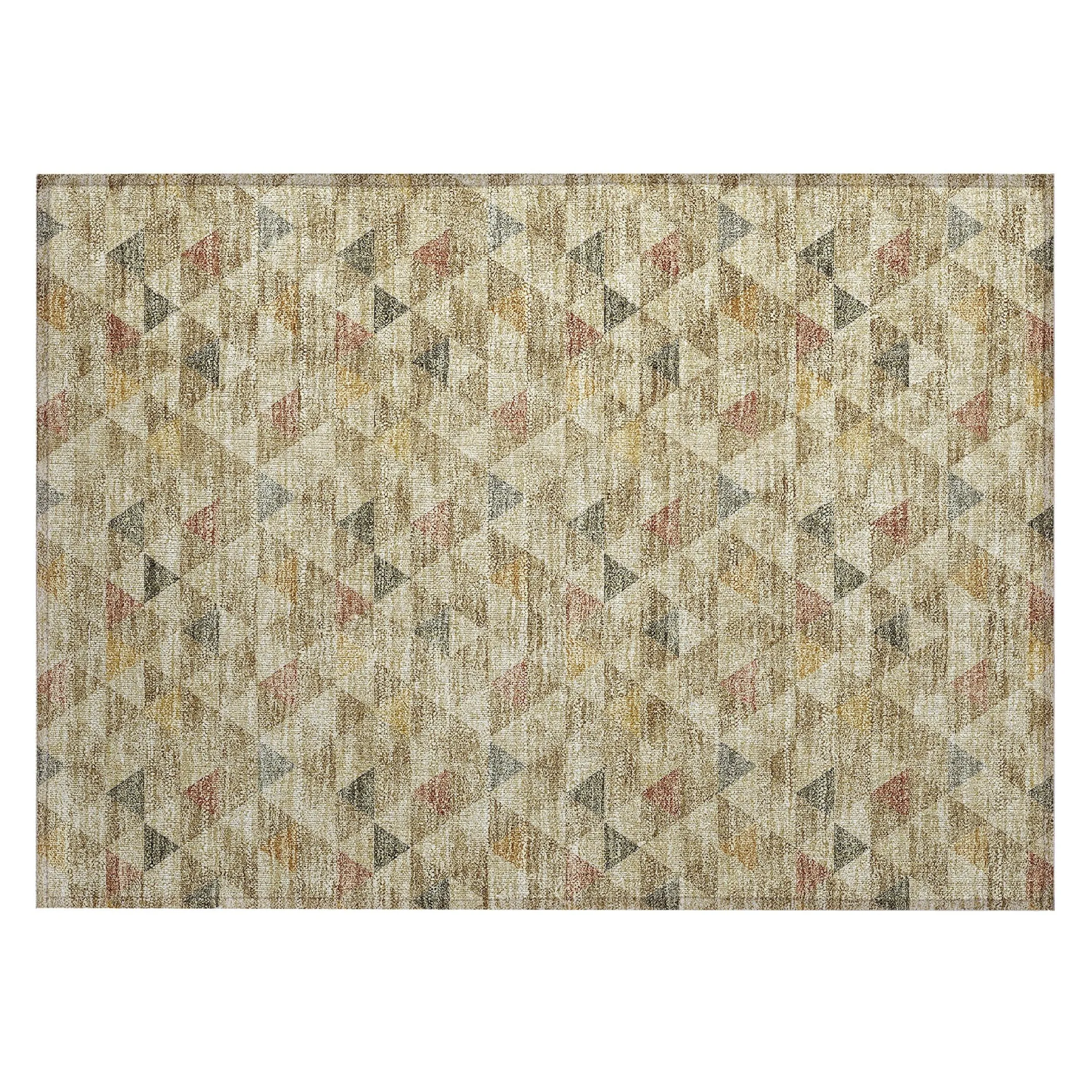 Machine Washable Indoor/ Outdoor Chantille Contemporary Mosaic Rug