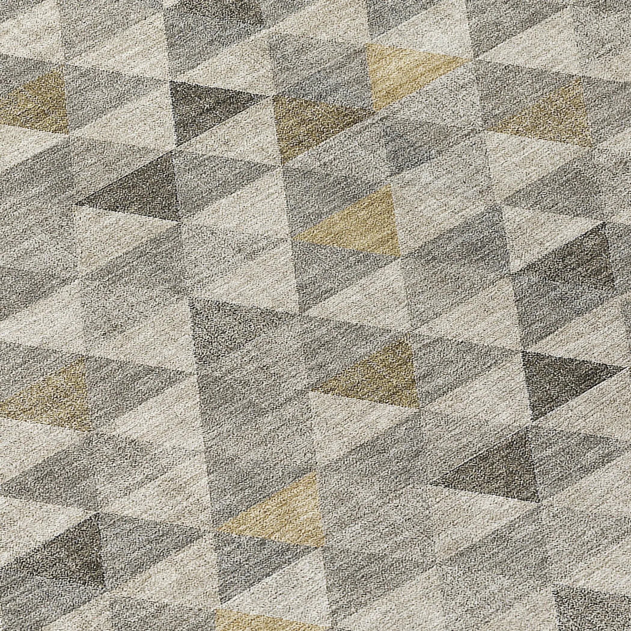 Machine Washable Indoor/ Outdoor Chantille Contemporary Mosaic Rug