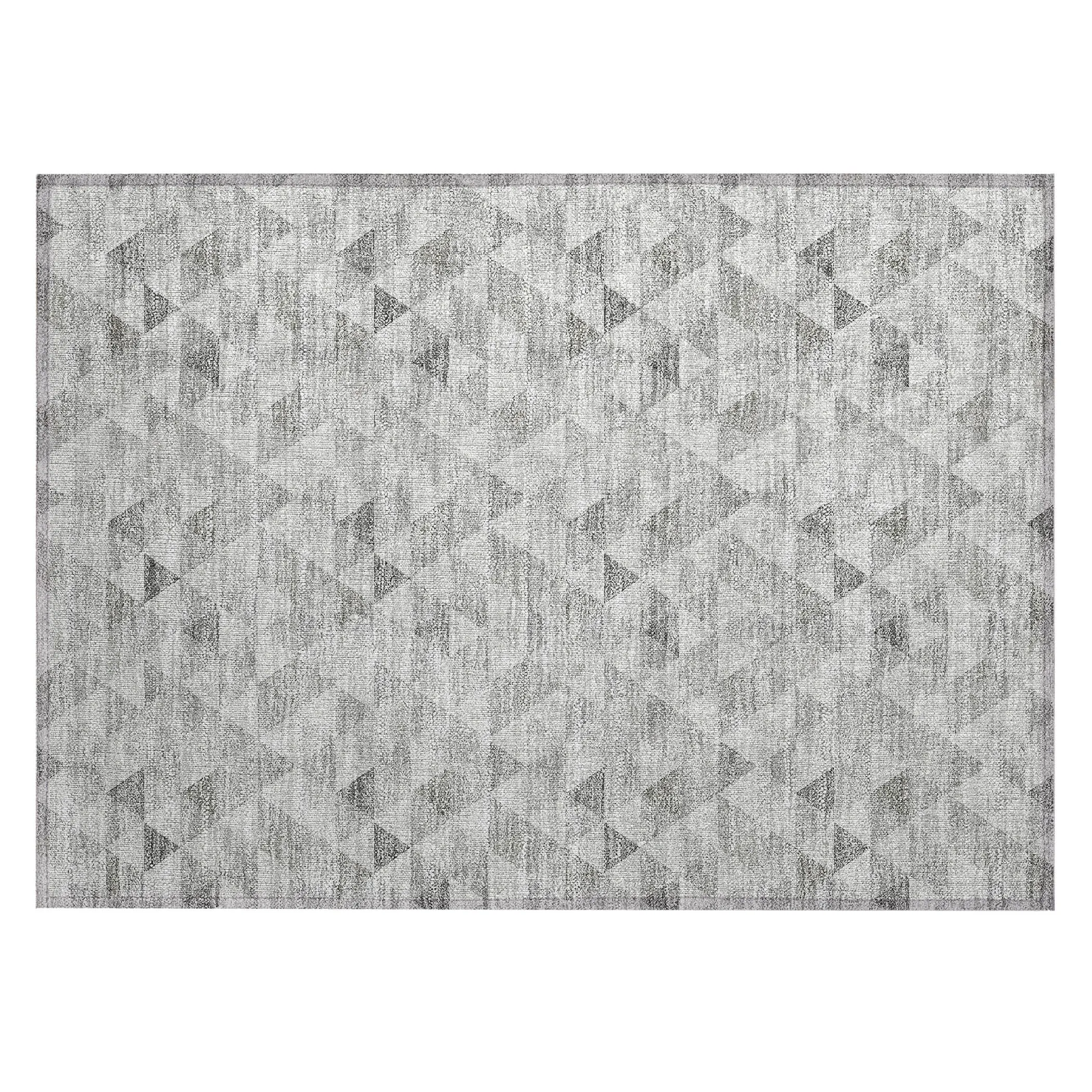 Machine Washable Indoor/ Outdoor Chantille Contemporary Mosaic Rug