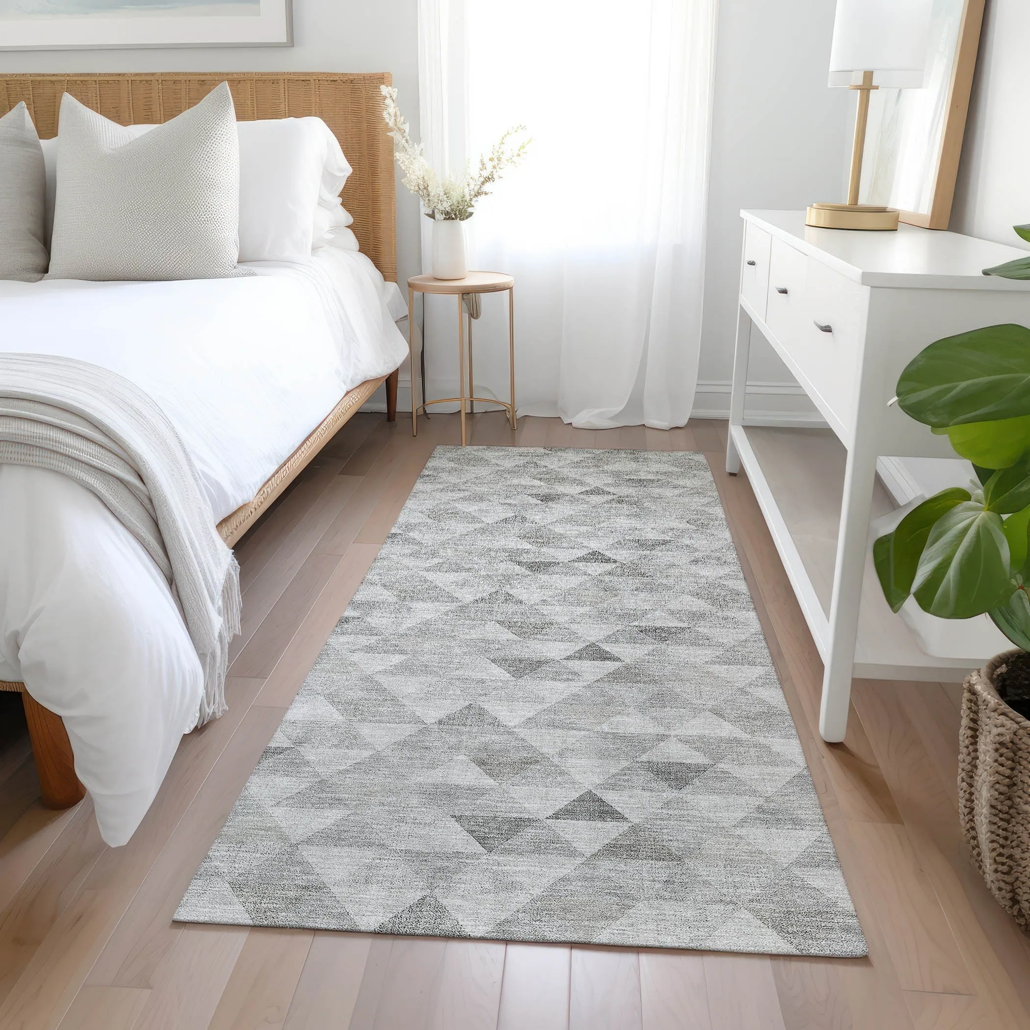 Machine Washable Indoor/ Outdoor Chantille Contemporary Mosaic Rug