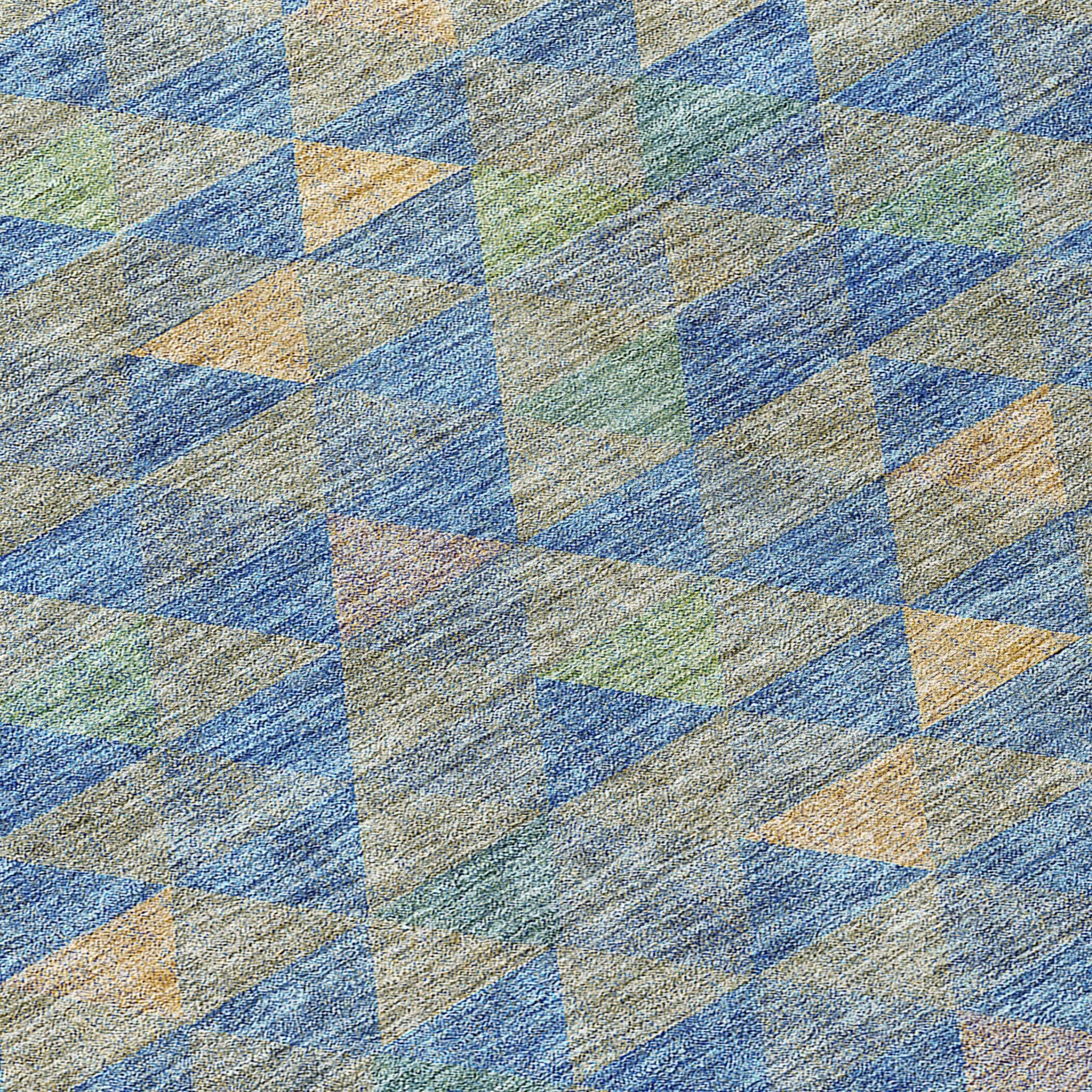 Machine Washable Indoor/ Outdoor Chantille Contemporary Mosaic Rug
