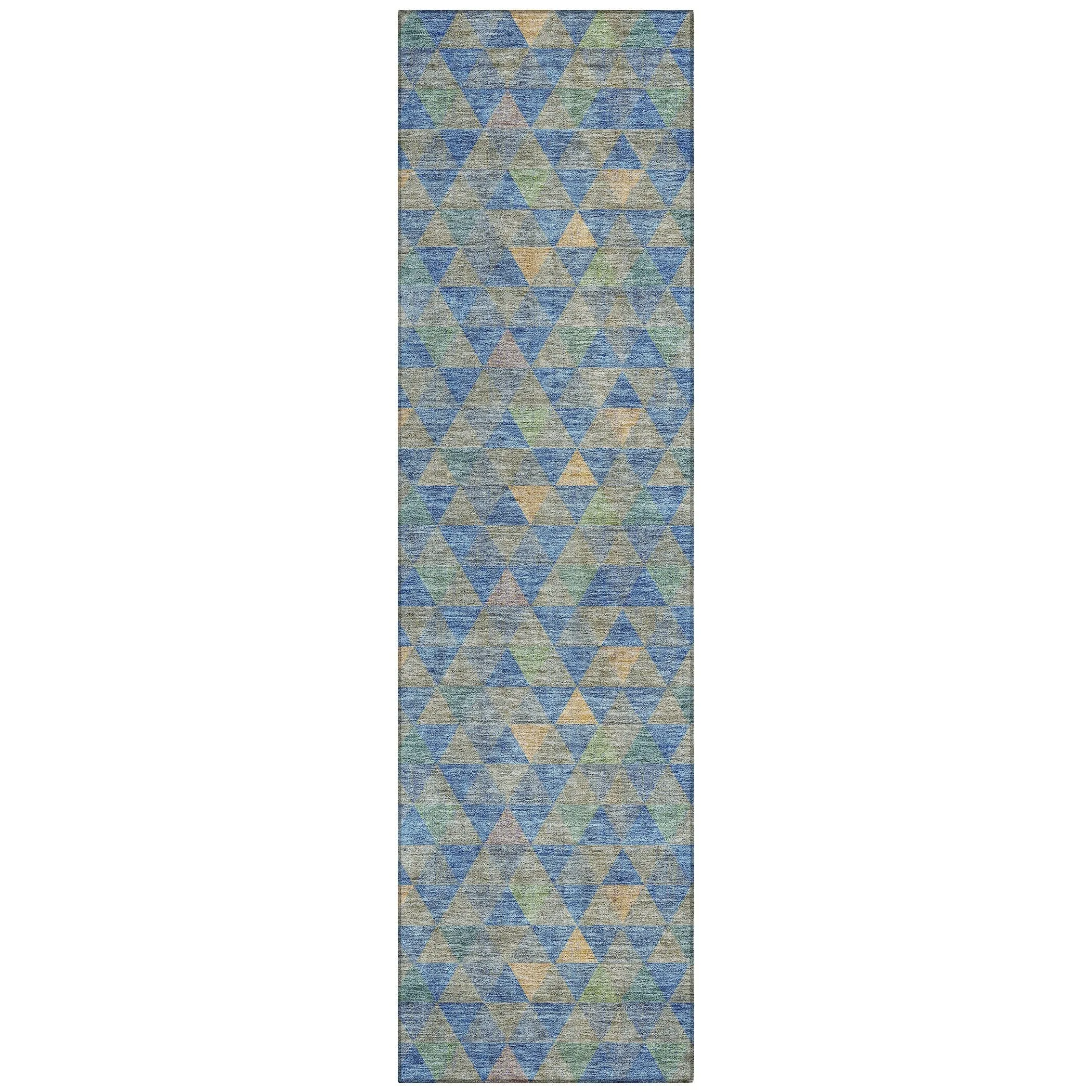 Machine Washable Indoor/ Outdoor Chantille Contemporary Mosaic Rug