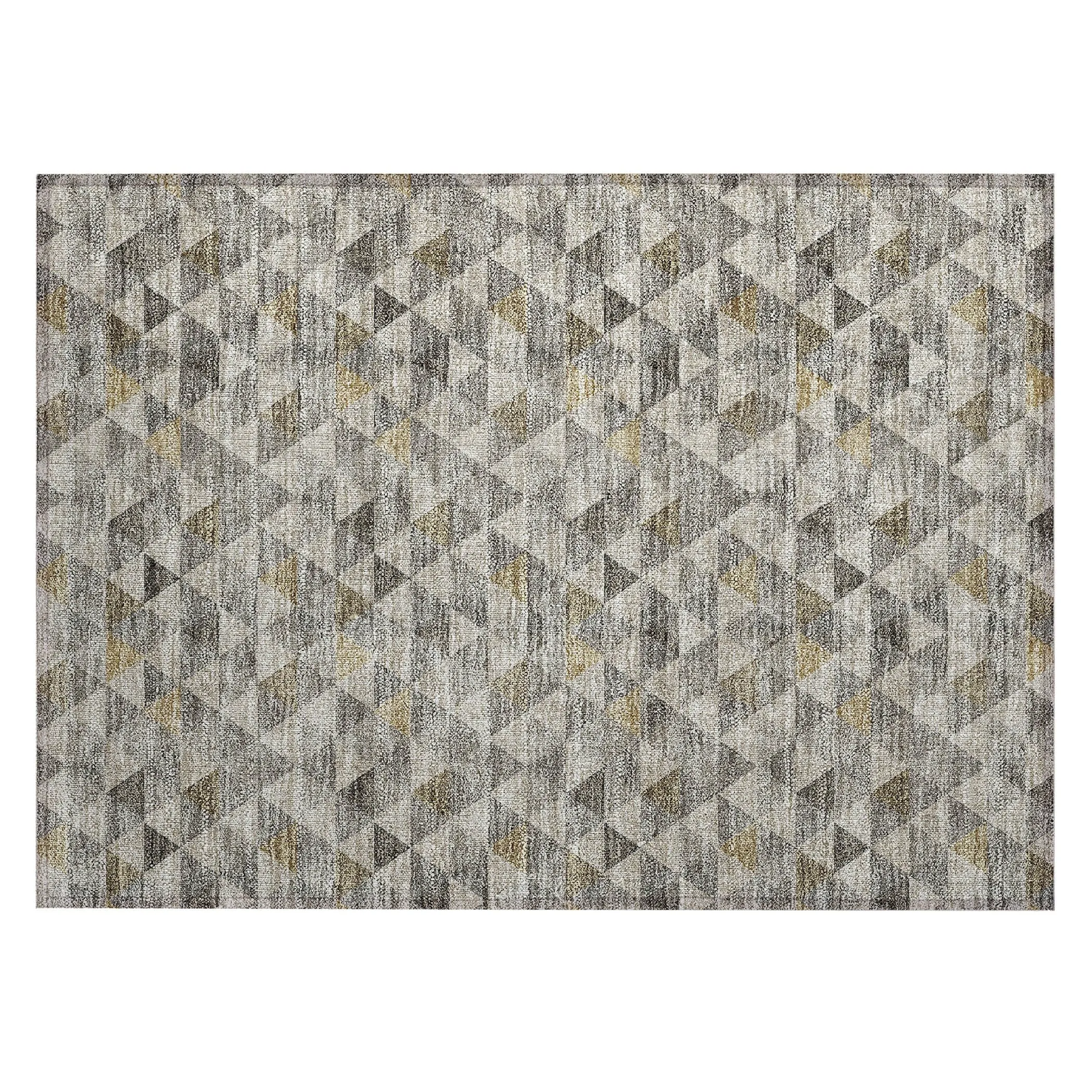 Machine Washable Indoor/ Outdoor Chantille Contemporary Mosaic Rug