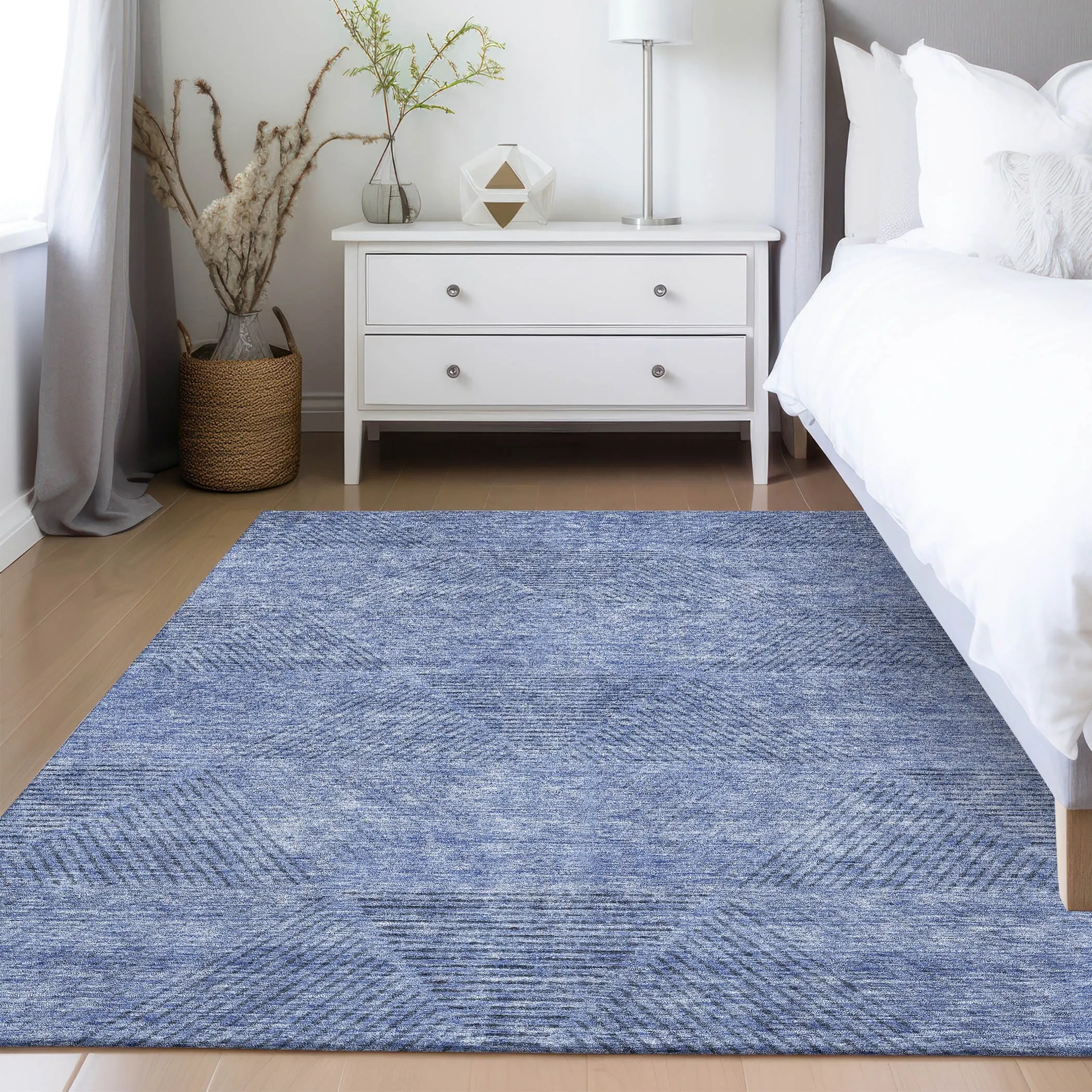 Machine Washable Indoor/ Outdoor Chantille Contemporary Prism Rug