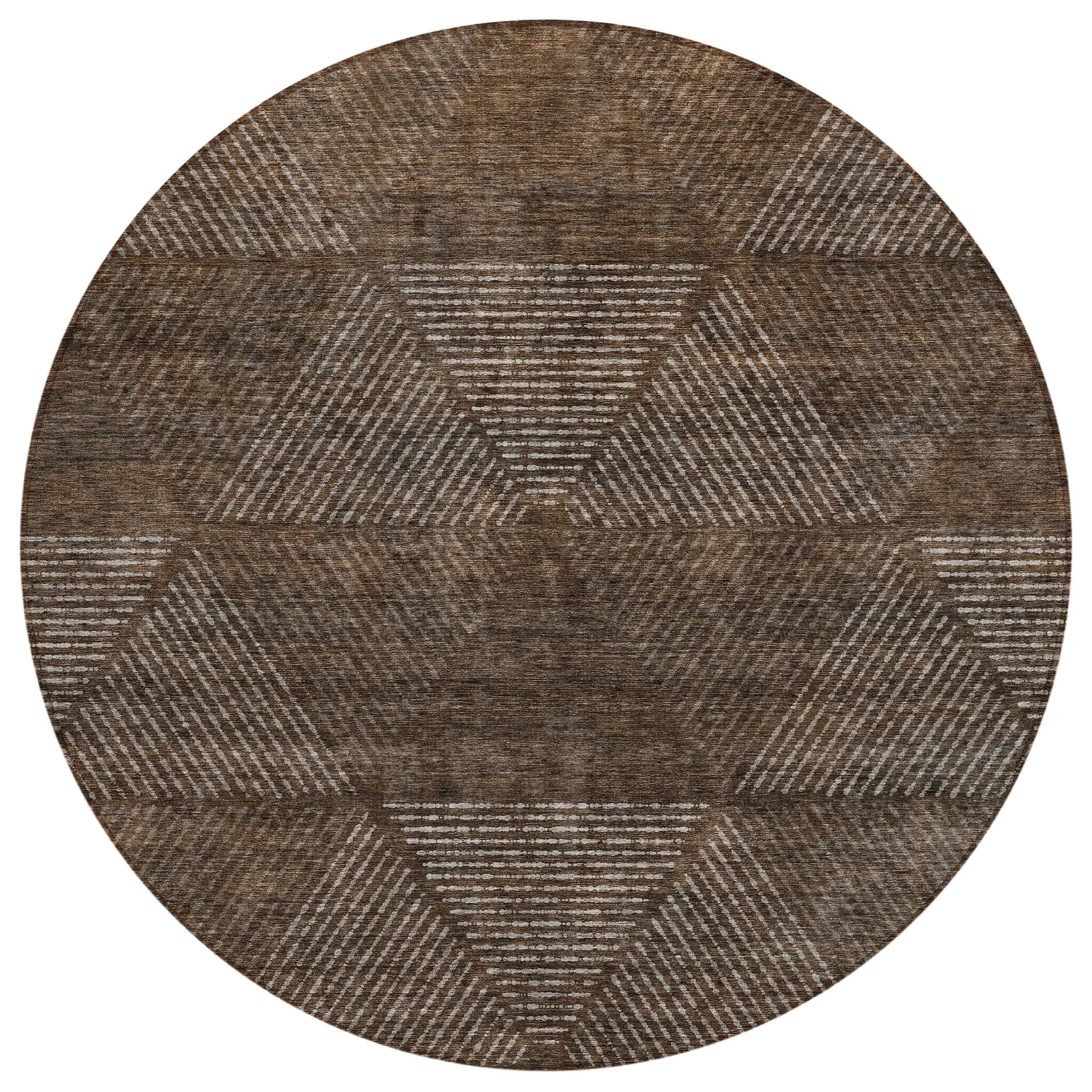 Machine Washable Indoor/ Outdoor Chantille Contemporary Prism Rug
