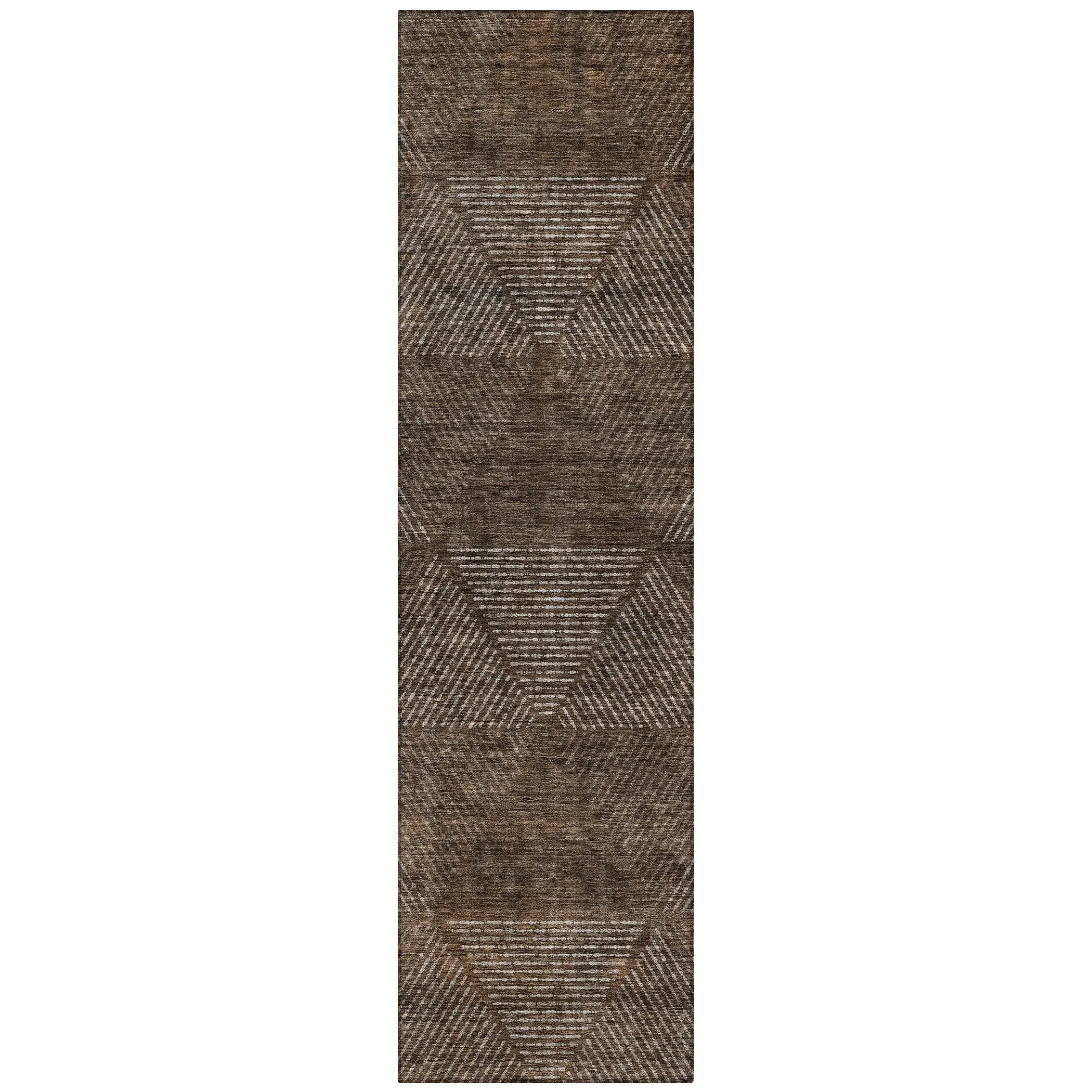 Machine Washable Indoor/ Outdoor Chantille Contemporary Prism Rug