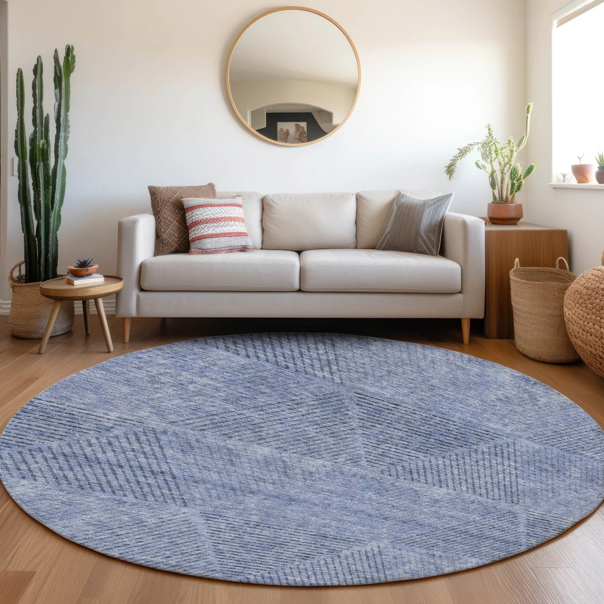 Machine Washable Indoor/ Outdoor Chantille Contemporary Prism Rug