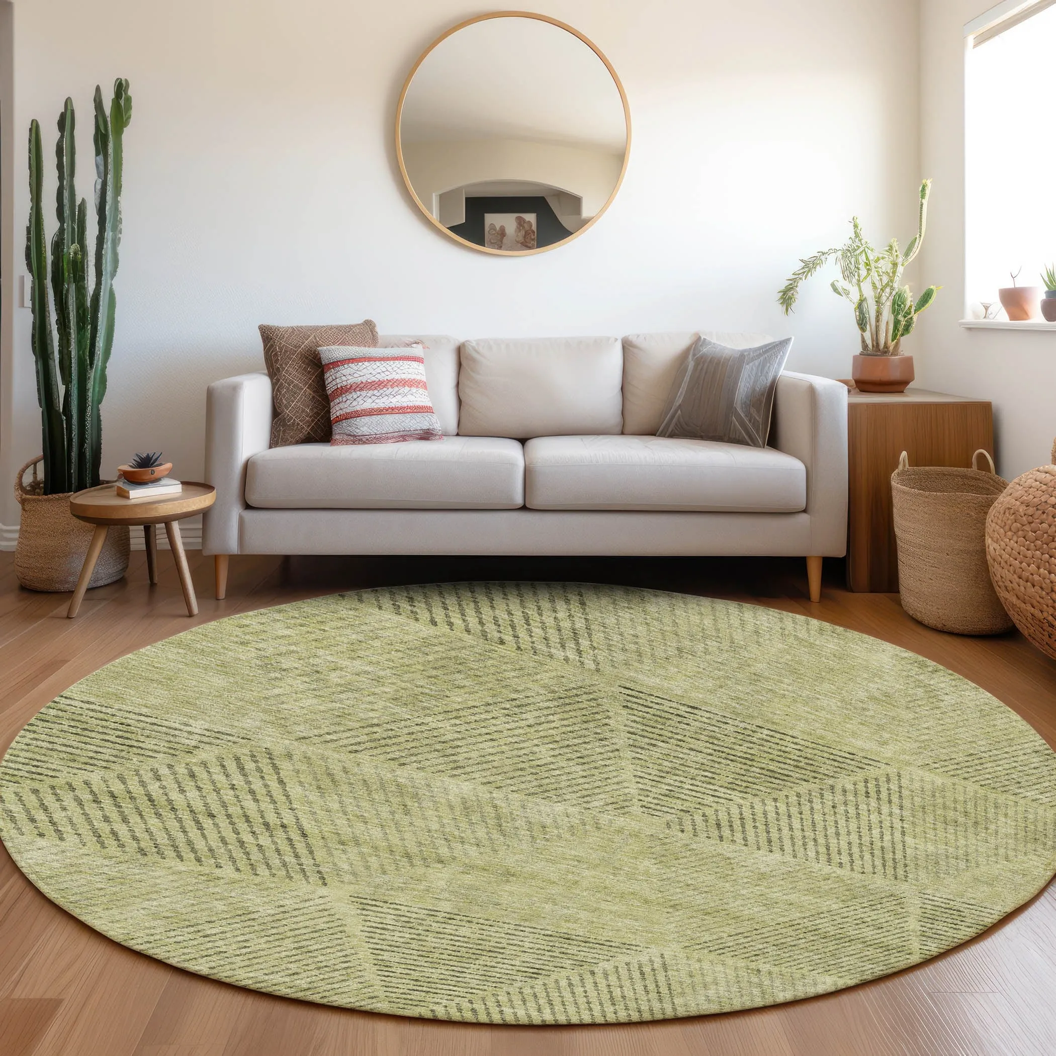 Machine Washable Indoor/ Outdoor Chantille Contemporary Prism Rug