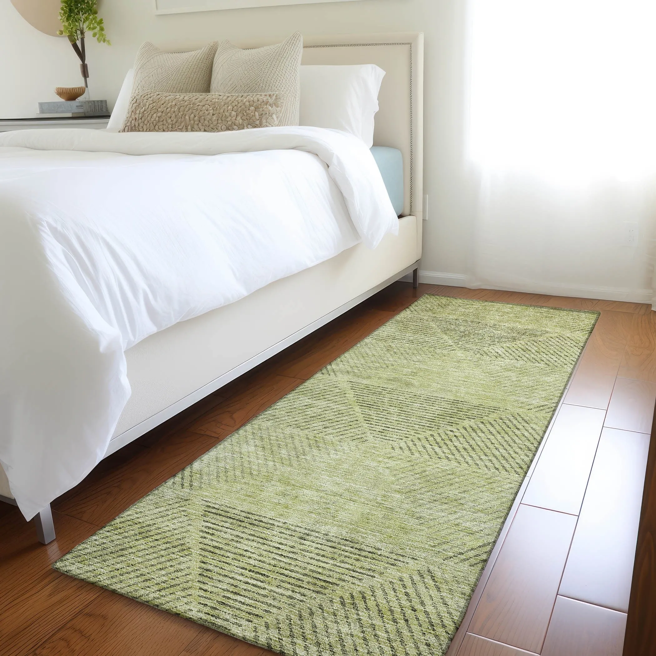 Machine Washable Indoor/ Outdoor Chantille Contemporary Prism Rug