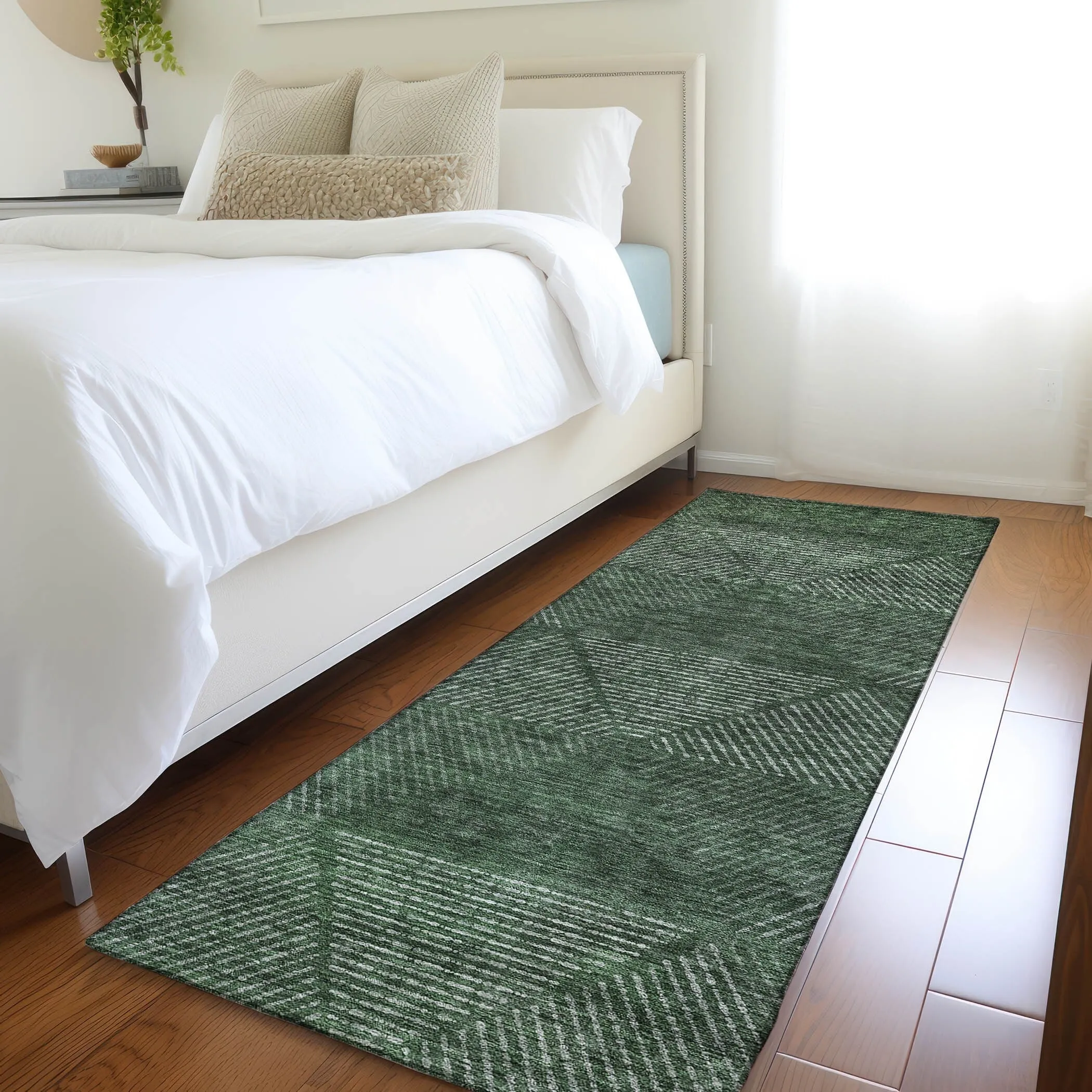 Machine Washable Indoor/ Outdoor Chantille Contemporary Prism Rug