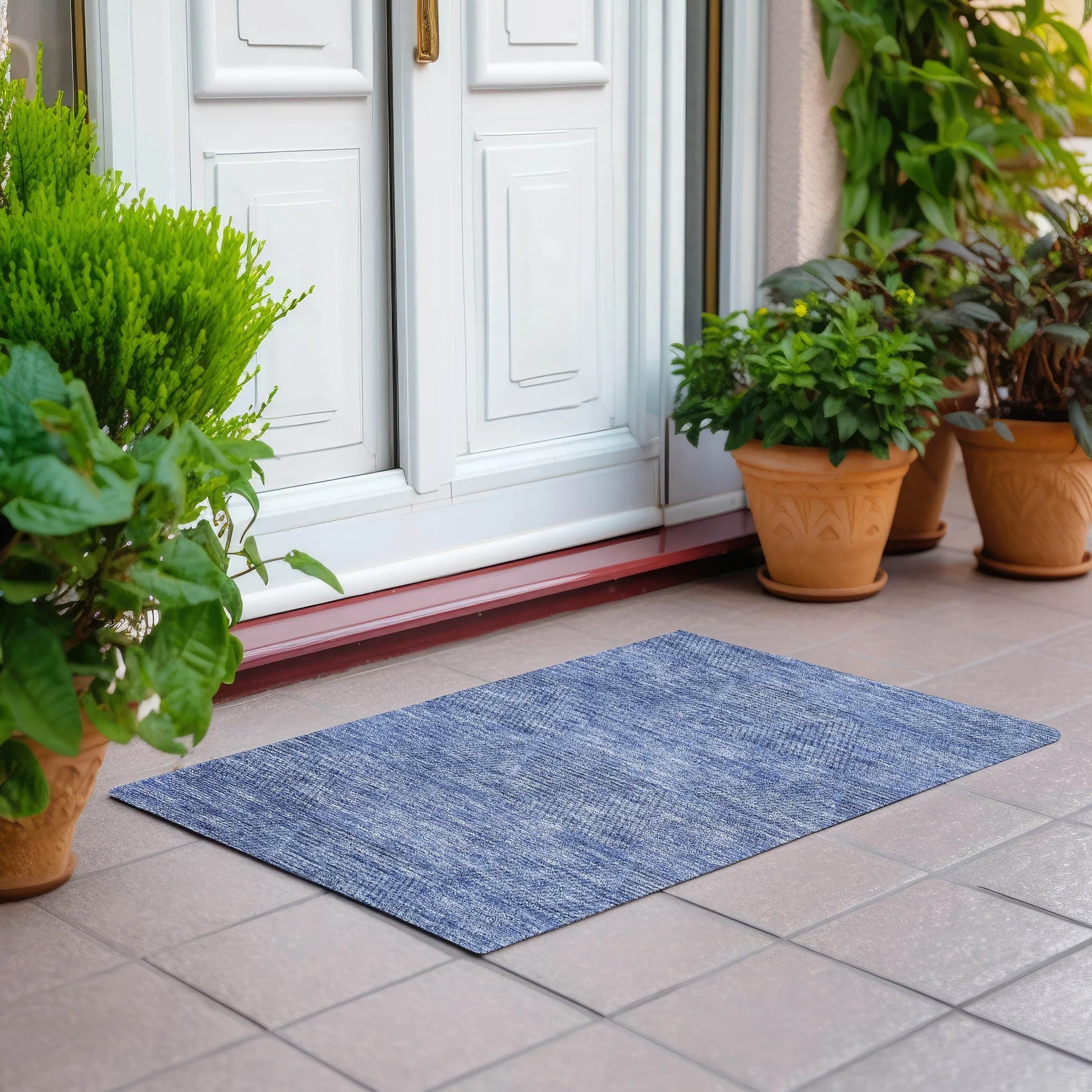Machine Washable Indoor/ Outdoor Chantille Contemporary Prism Rug