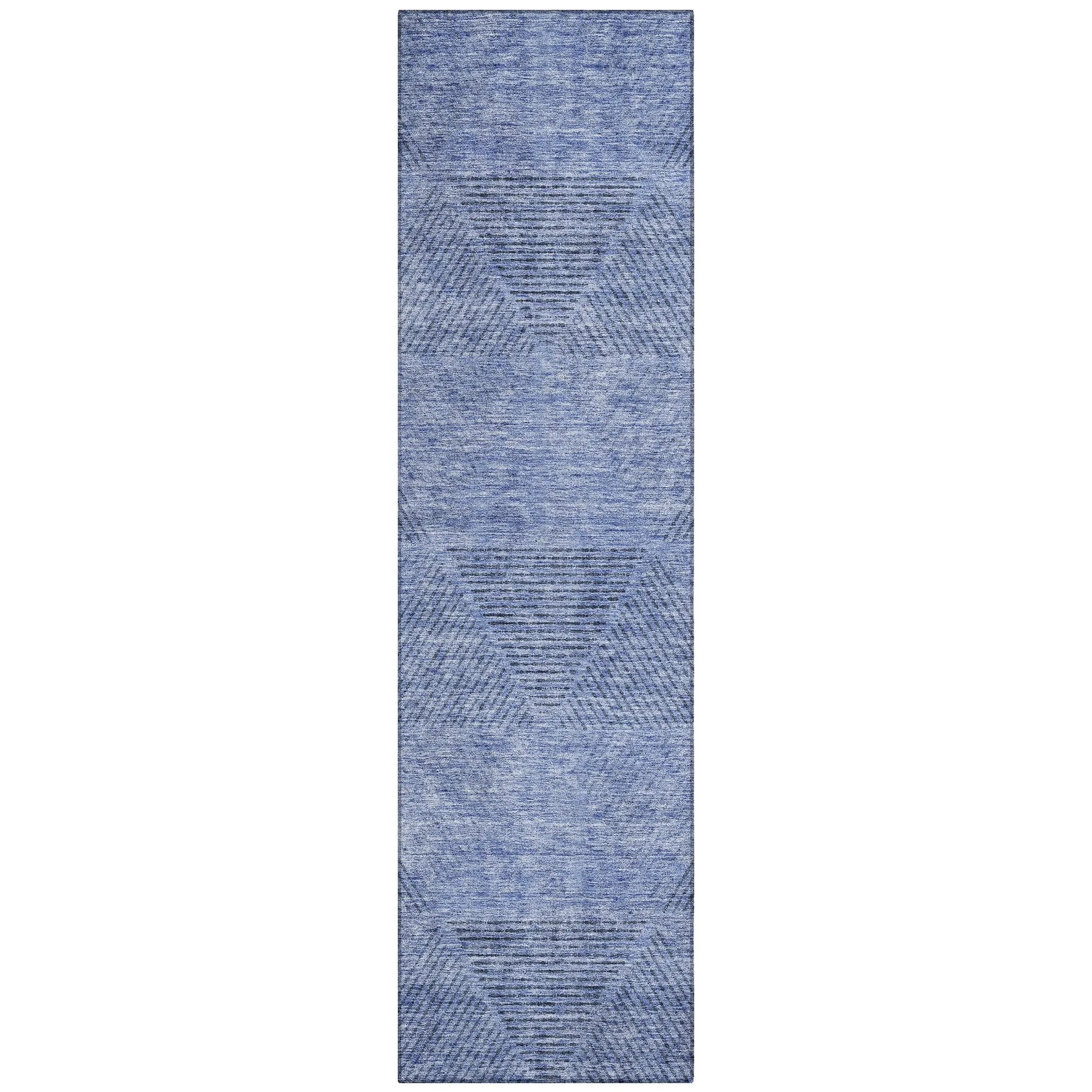 Machine Washable Indoor/ Outdoor Chantille Contemporary Prism Rug