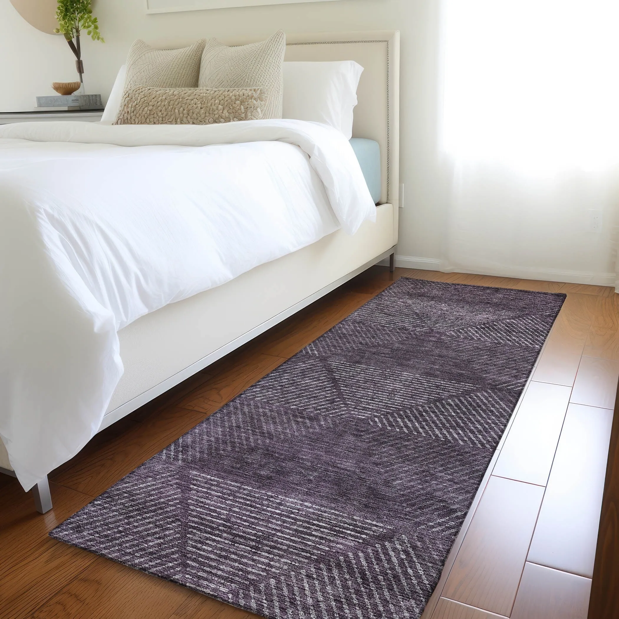 Machine Washable Indoor/ Outdoor Chantille Contemporary Prism Rug