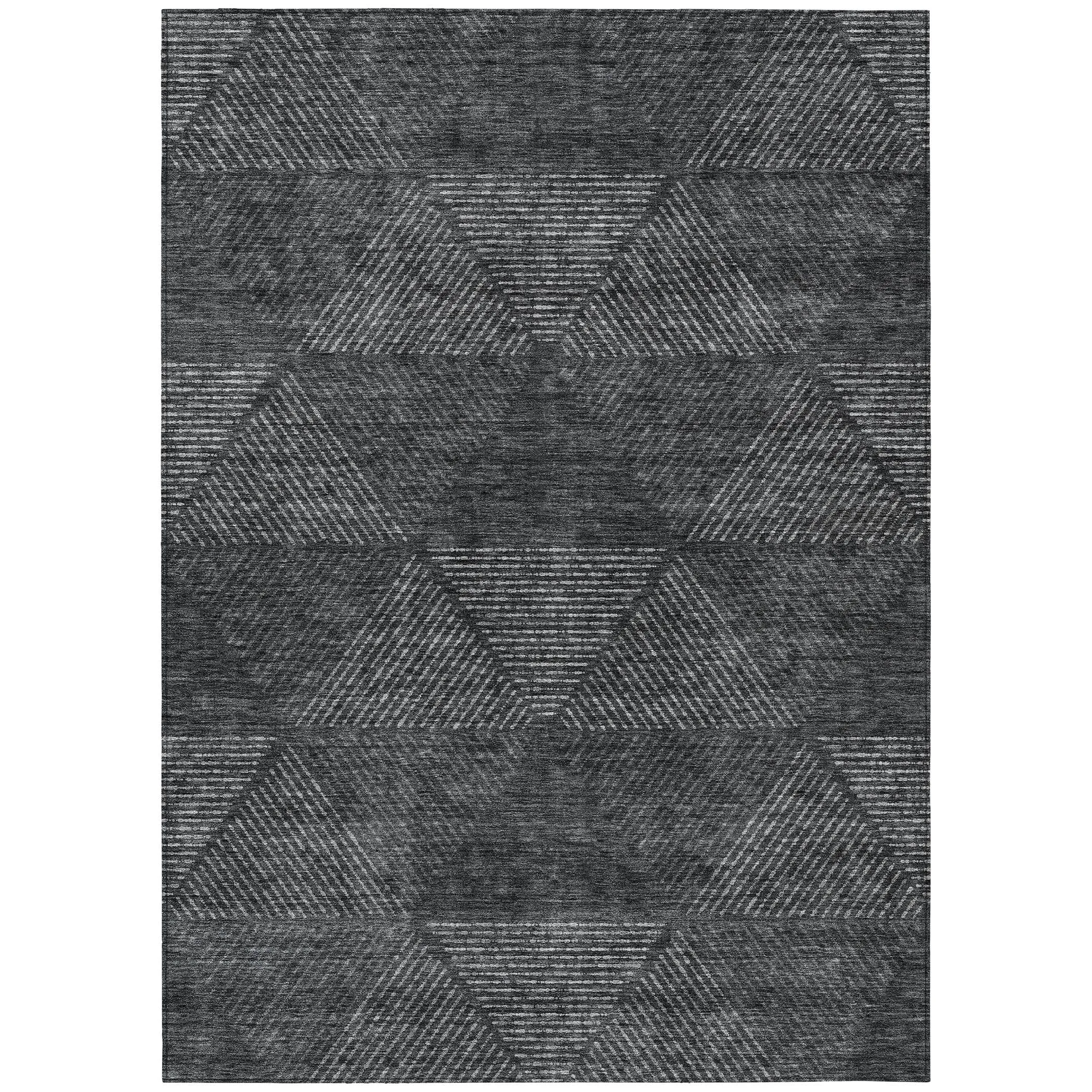 Machine Washable Indoor/ Outdoor Chantille Contemporary Prism Rug