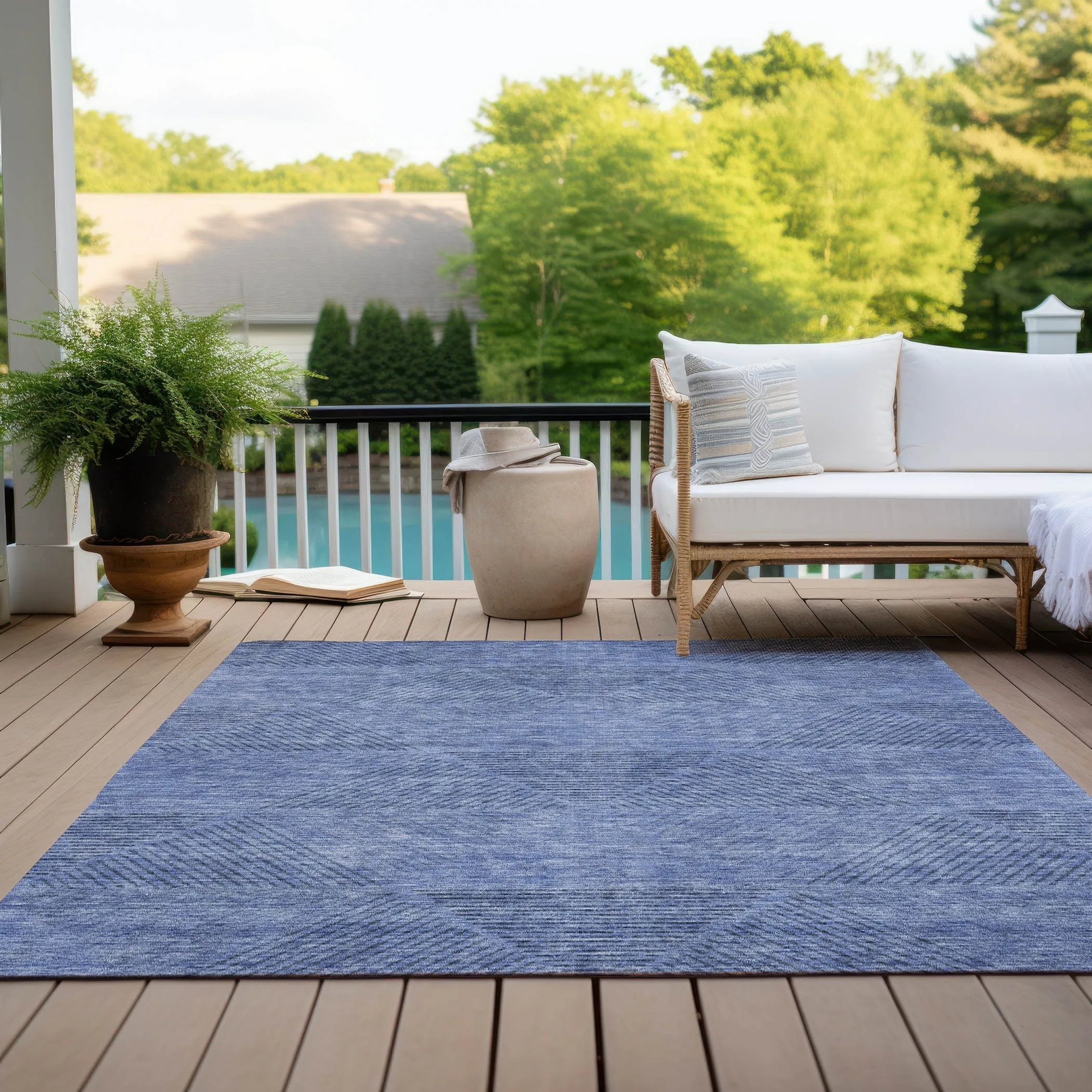 Machine Washable Indoor/ Outdoor Chantille Contemporary Prism Rug