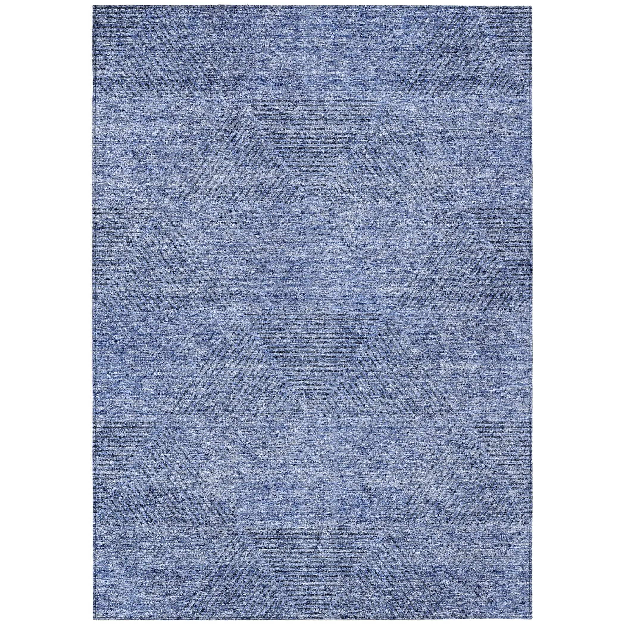 Machine Washable Indoor/ Outdoor Chantille Contemporary Prism Rug