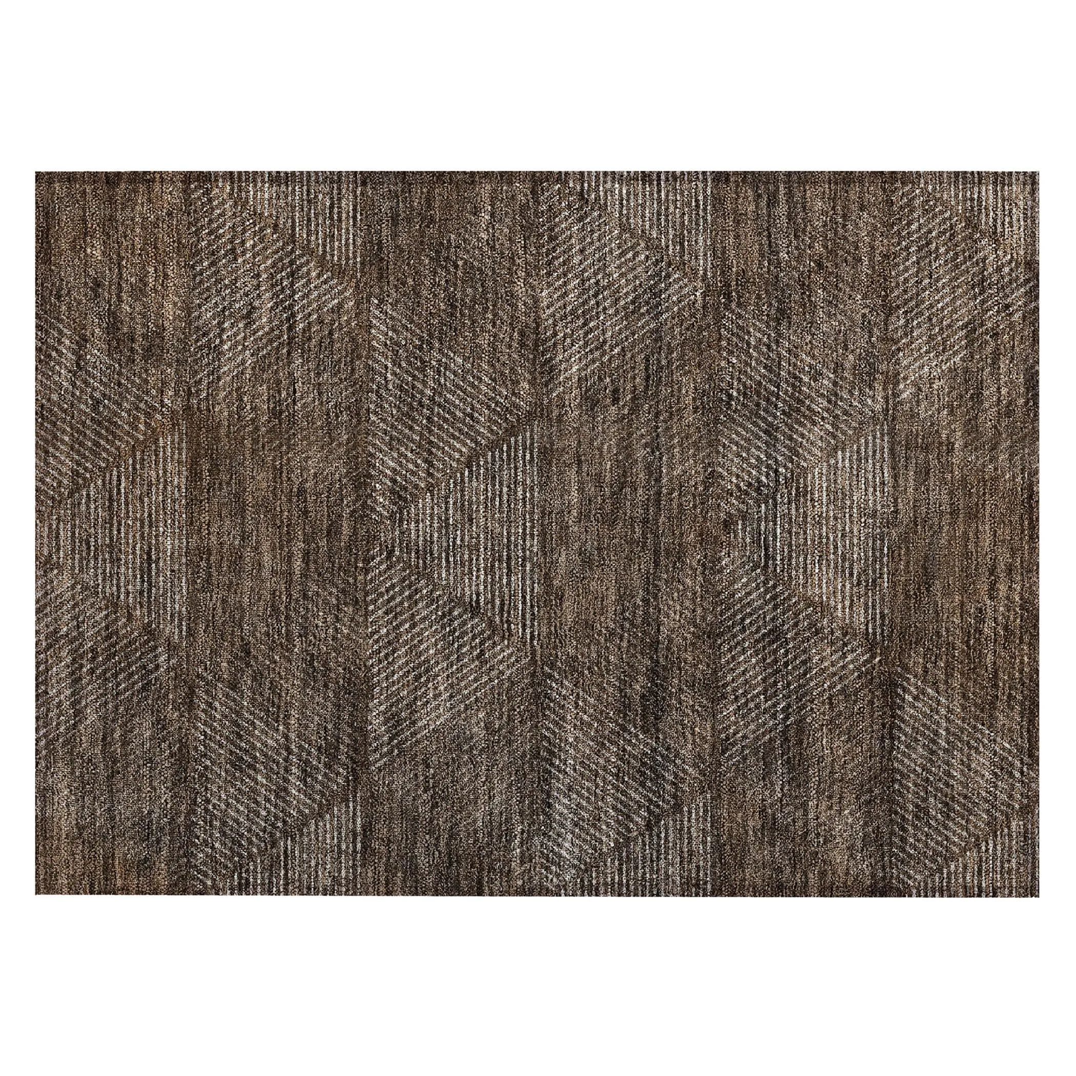 Machine Washable Indoor/ Outdoor Chantille Contemporary Prism Rug