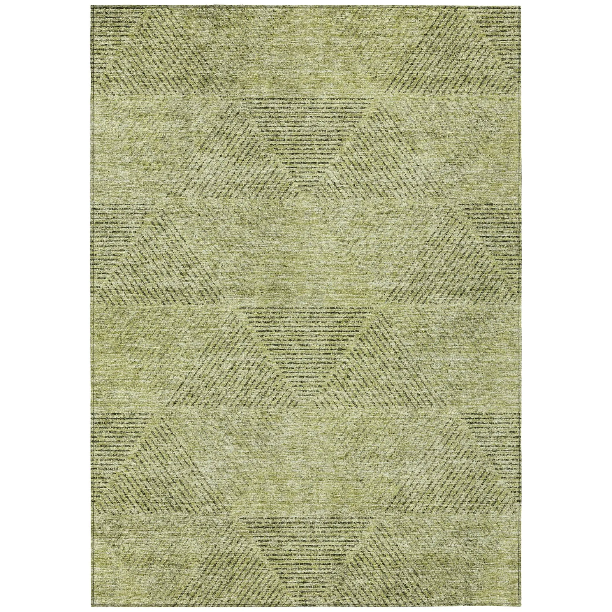 Machine Washable Indoor/ Outdoor Chantille Contemporary Prism Rug