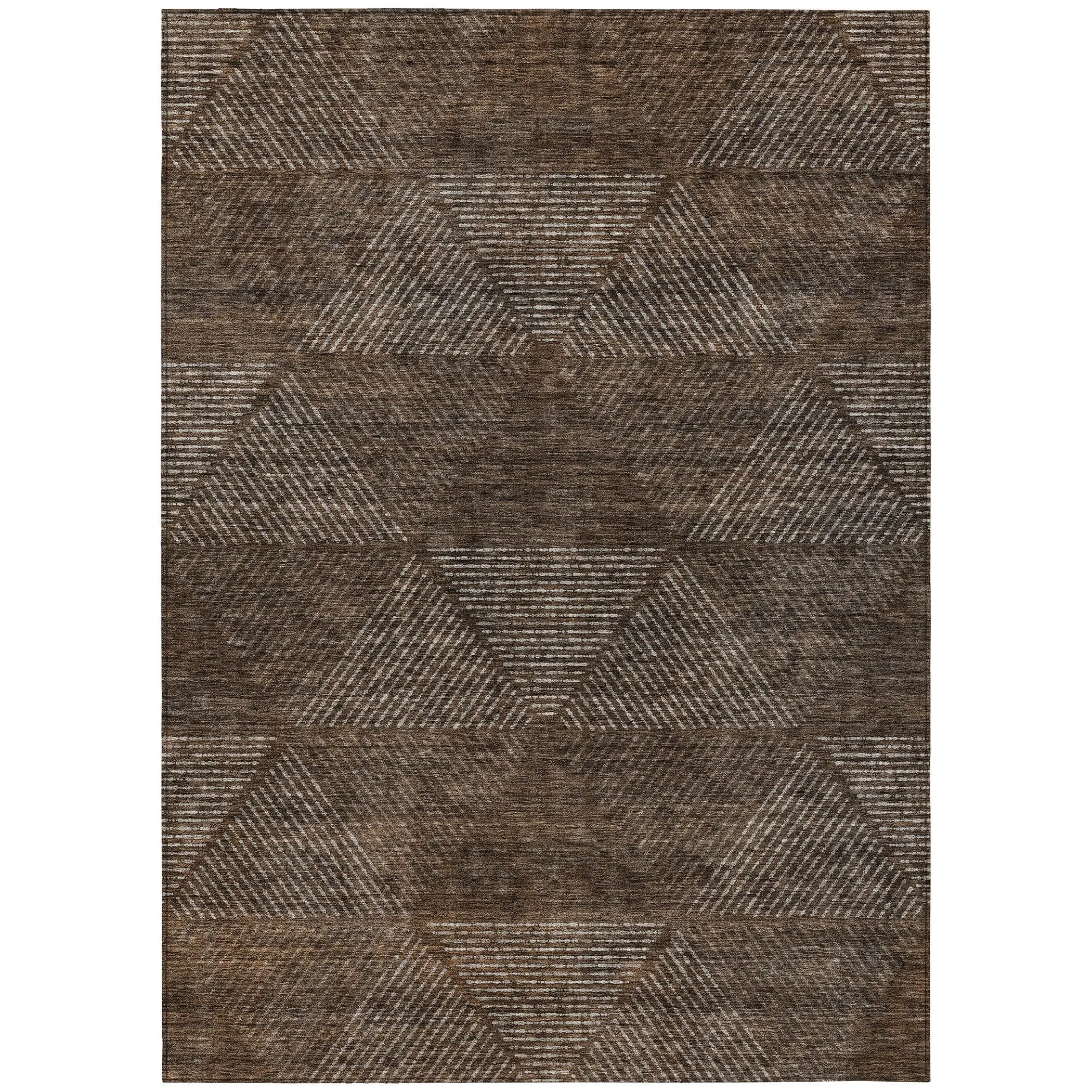 Machine Washable Indoor/ Outdoor Chantille Contemporary Prism Rug