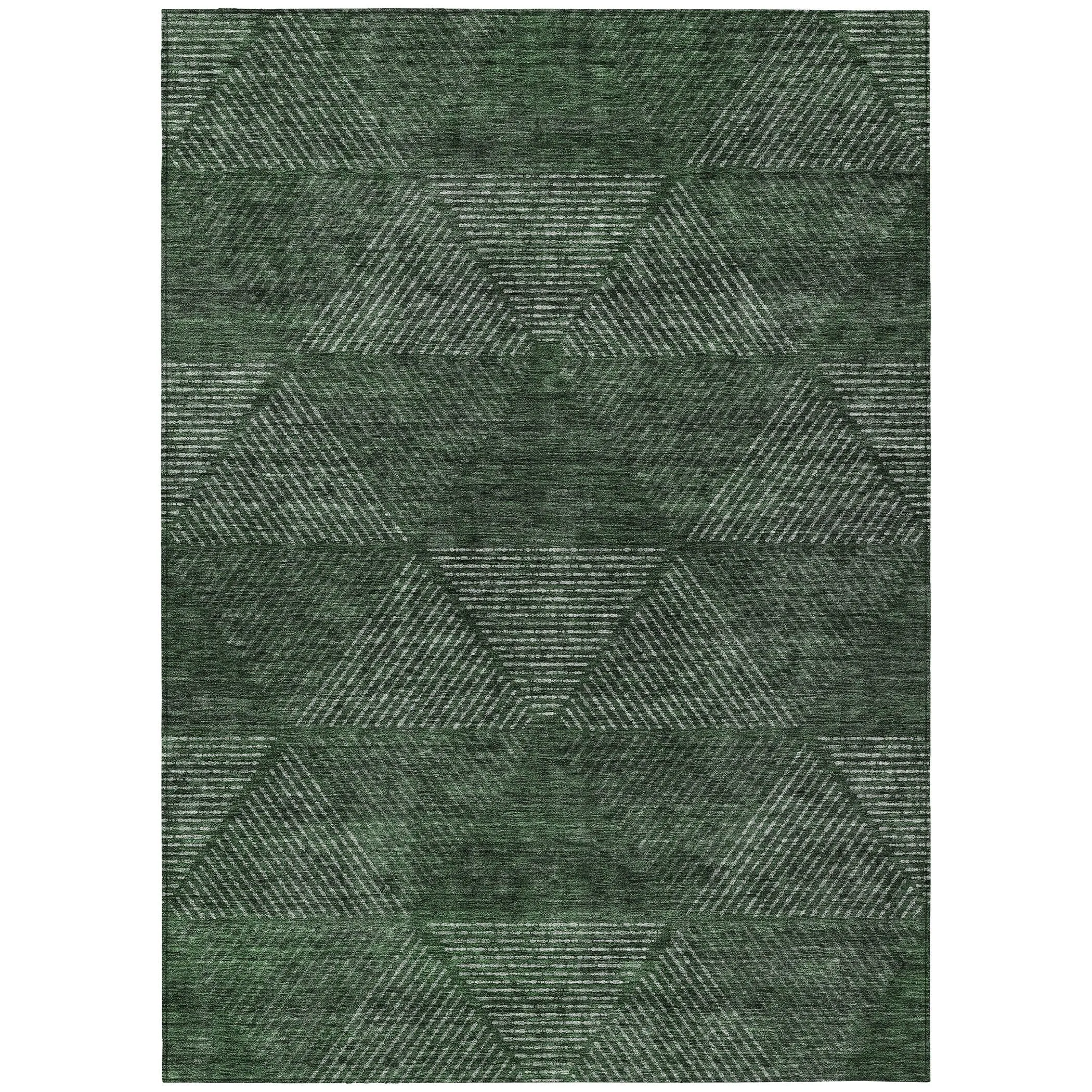 Machine Washable Indoor/ Outdoor Chantille Contemporary Prism Rug