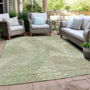 Machine Washable Indoor/ Outdoor Chantille Contemporary Squiggles Rug