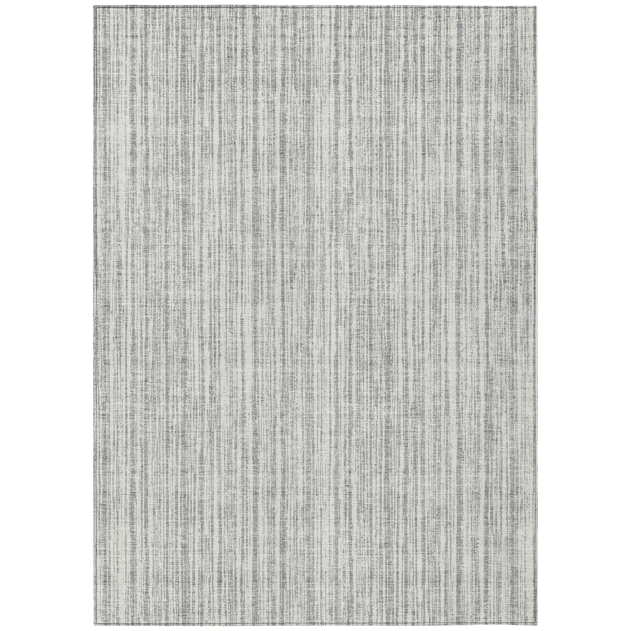 Machine Washable Indoor/ Outdoor Chantille Contemporary Stripes Rug