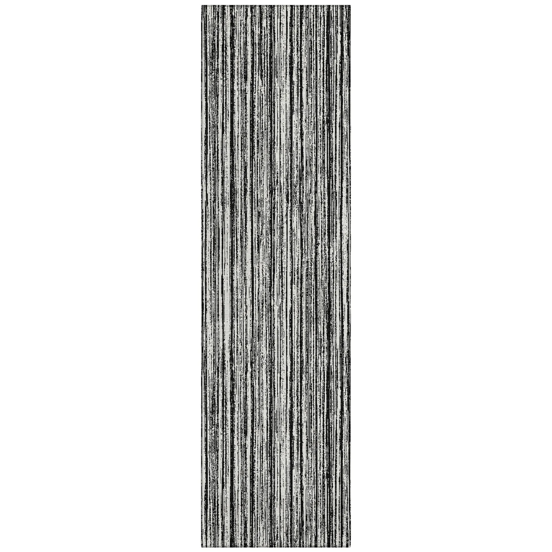 Machine Washable Indoor/ Outdoor Chantille Contemporary Stripes Rug