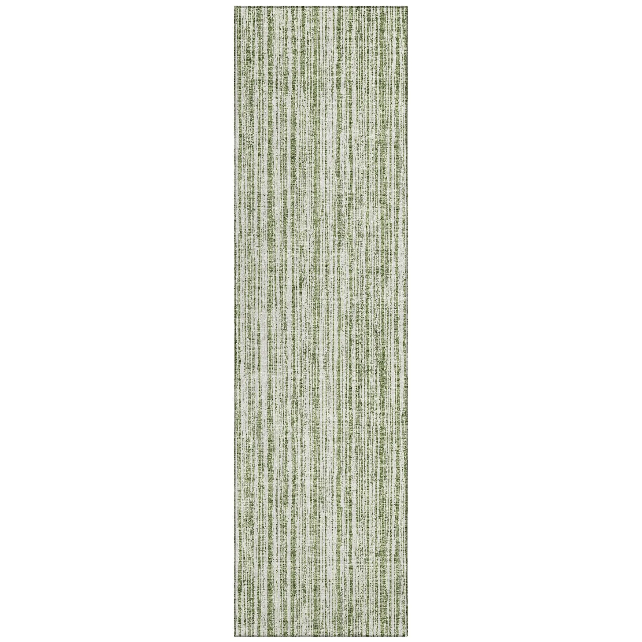 Machine Washable Indoor/ Outdoor Chantille Contemporary Stripes Rug