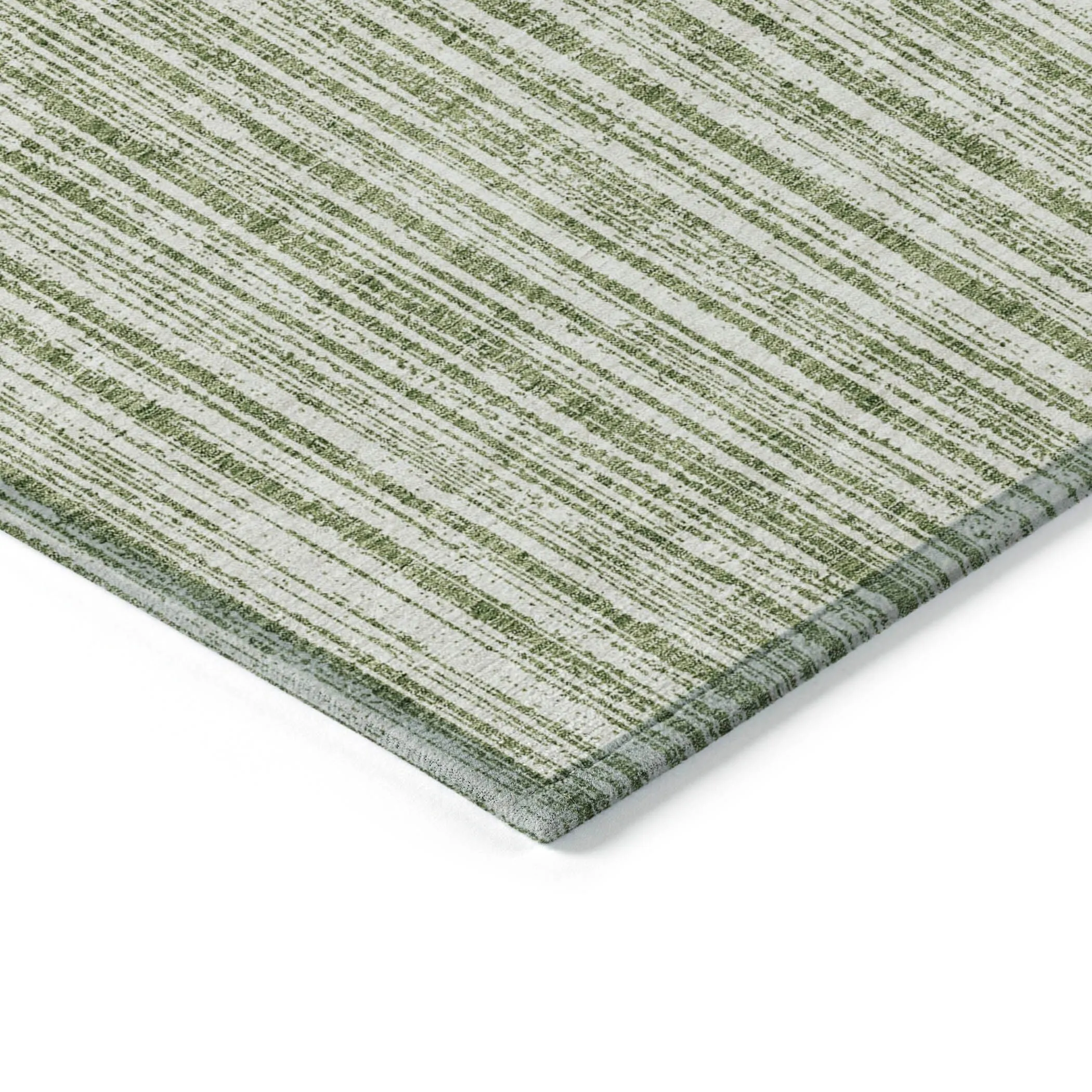 Machine Washable Indoor/ Outdoor Chantille Contemporary Stripes Rug