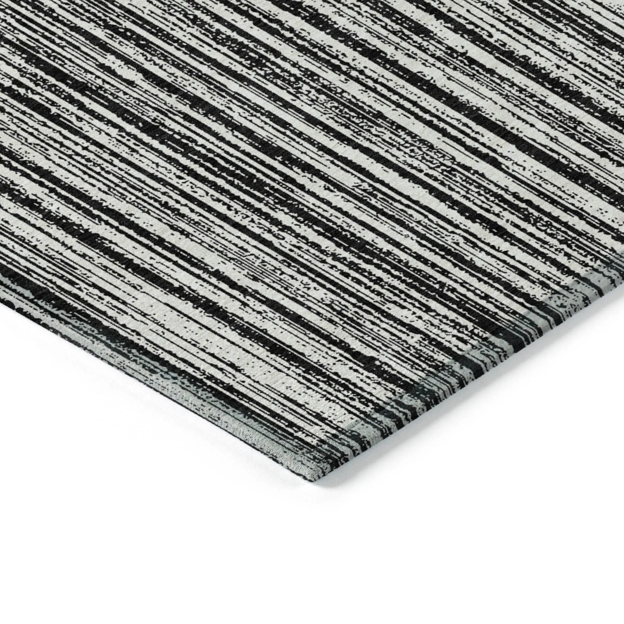 Machine Washable Indoor/ Outdoor Chantille Contemporary Stripes Rug