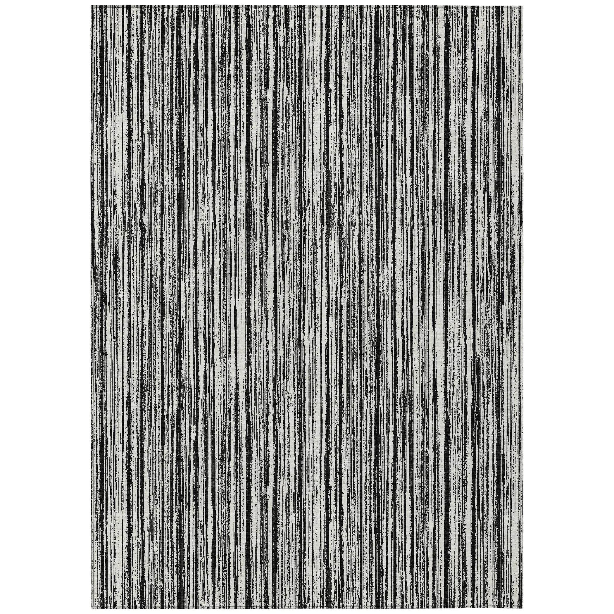 Machine Washable Indoor/ Outdoor Chantille Contemporary Stripes Rug