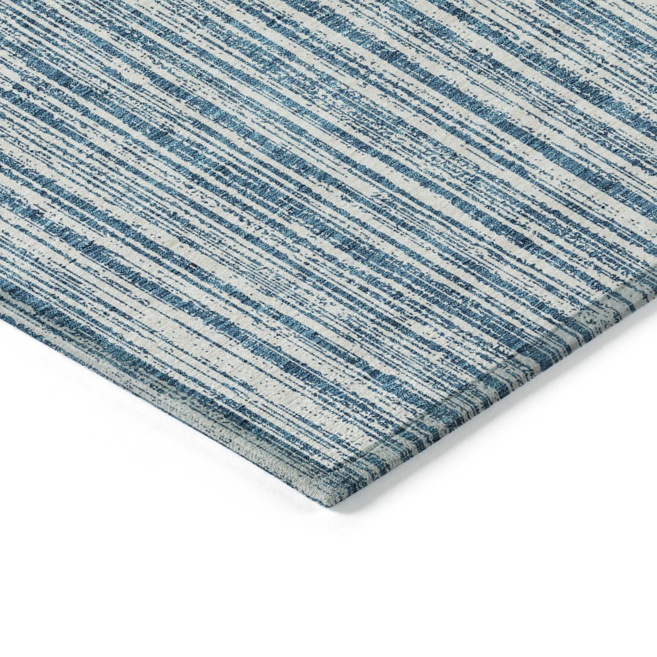 Machine Washable Indoor/ Outdoor Chantille Contemporary Stripes Rug