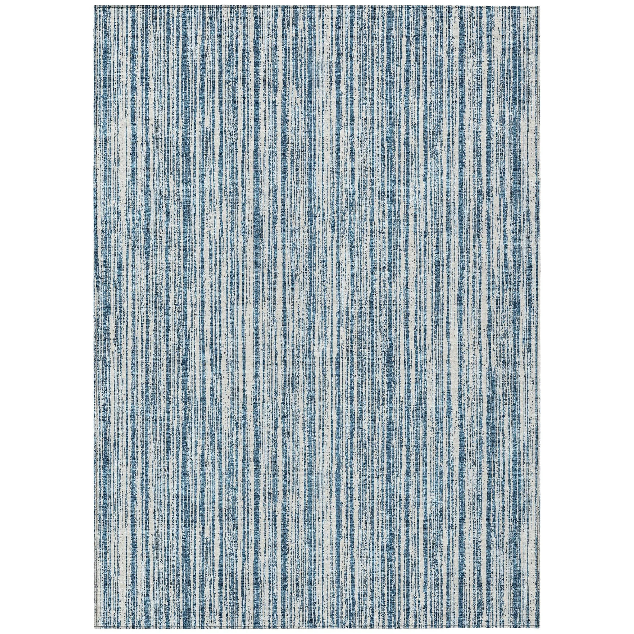 Machine Washable Indoor/ Outdoor Chantille Contemporary Stripes Rug