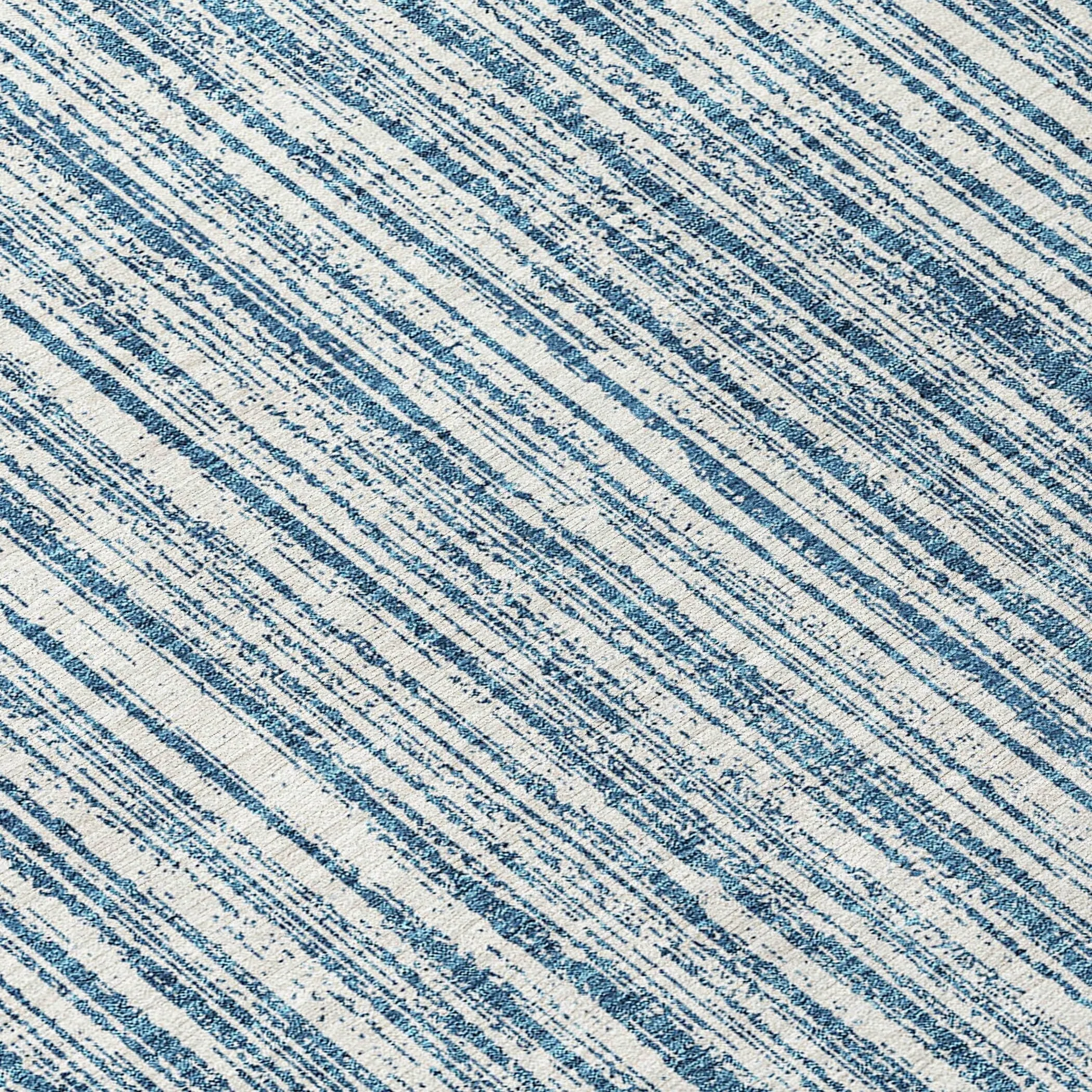 Machine Washable Indoor/ Outdoor Chantille Contemporary Stripes Rug