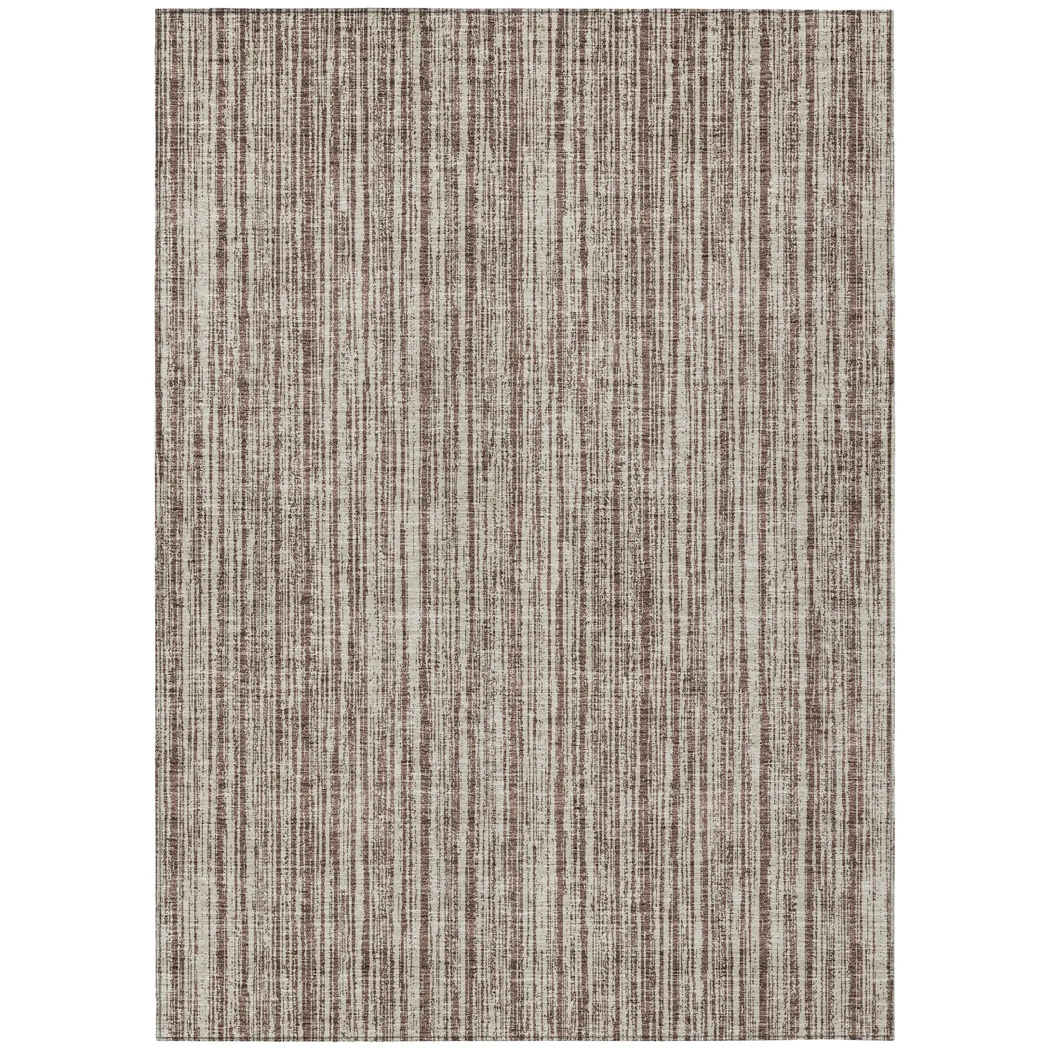 Machine Washable Indoor/ Outdoor Chantille Contemporary Stripes Rug