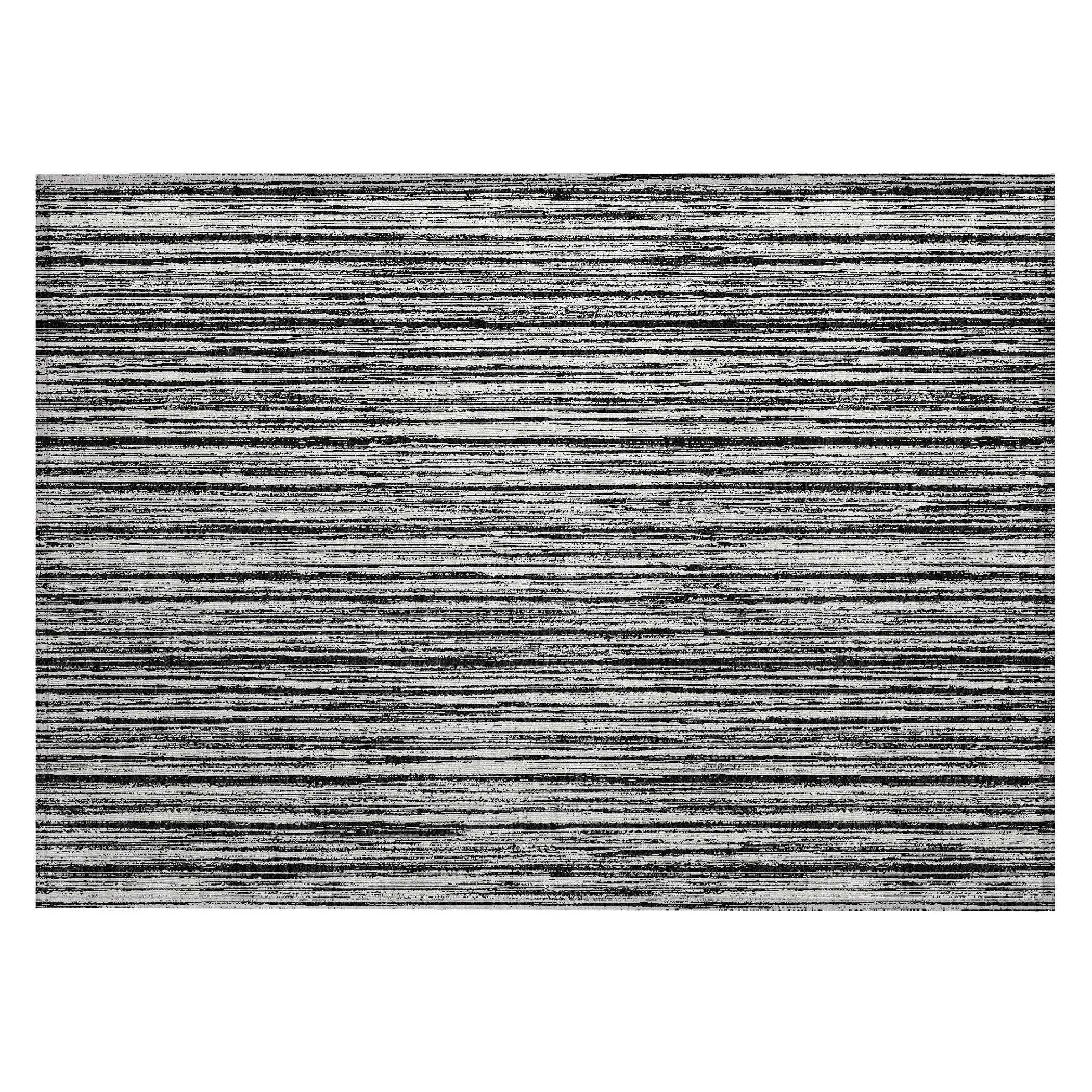 Machine Washable Indoor/ Outdoor Chantille Contemporary Stripes Rug