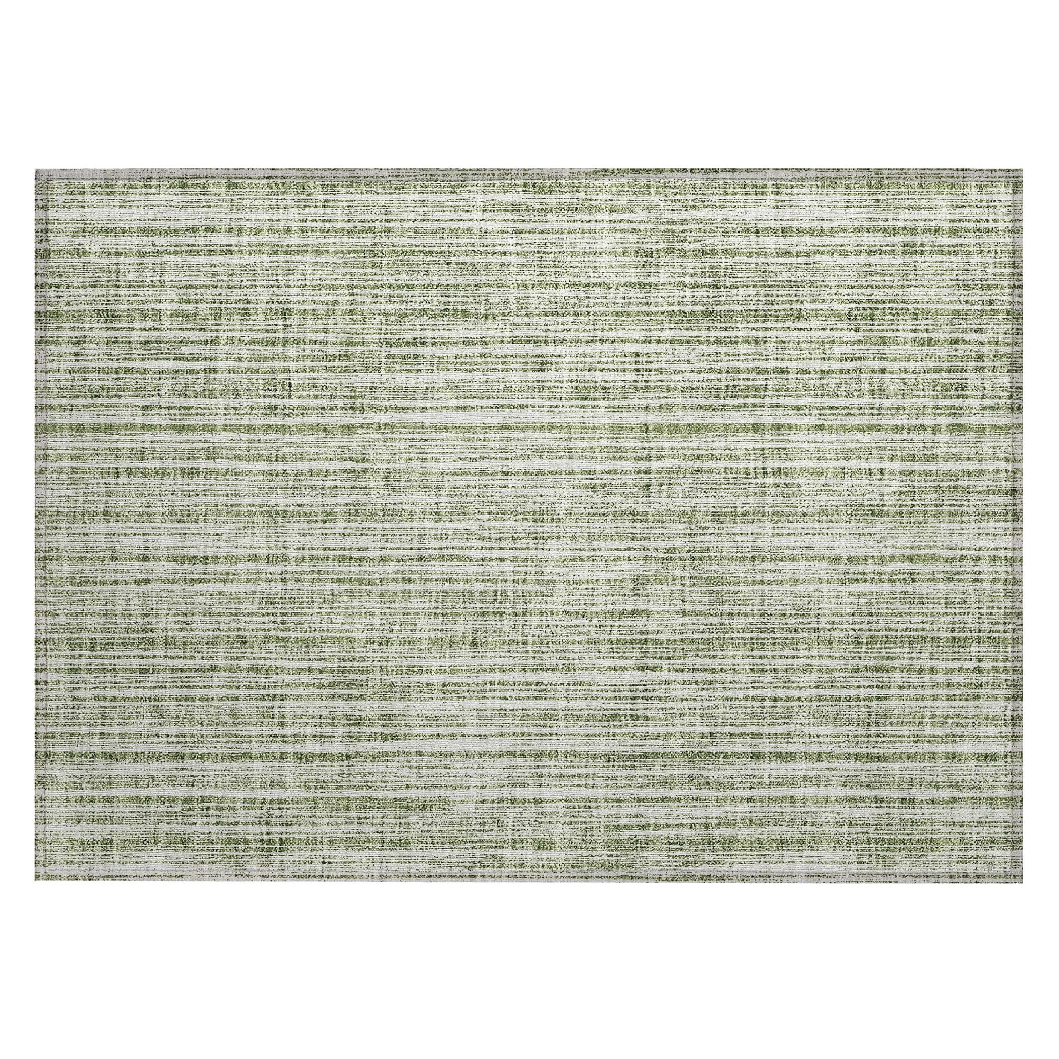 Machine Washable Indoor/ Outdoor Chantille Contemporary Stripes Rug