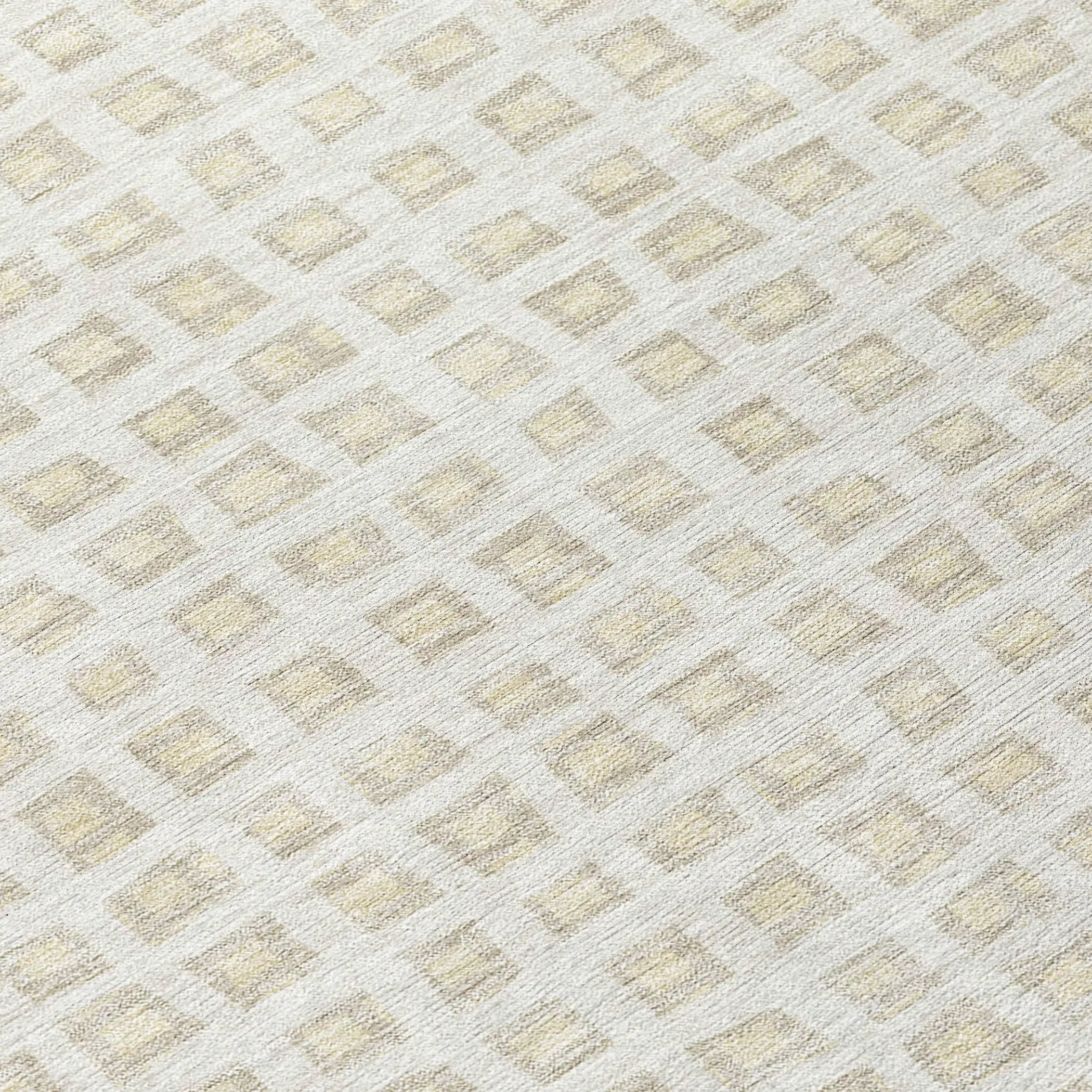 Machine Washable Indoor/ Outdoor Chantille Squared Rug