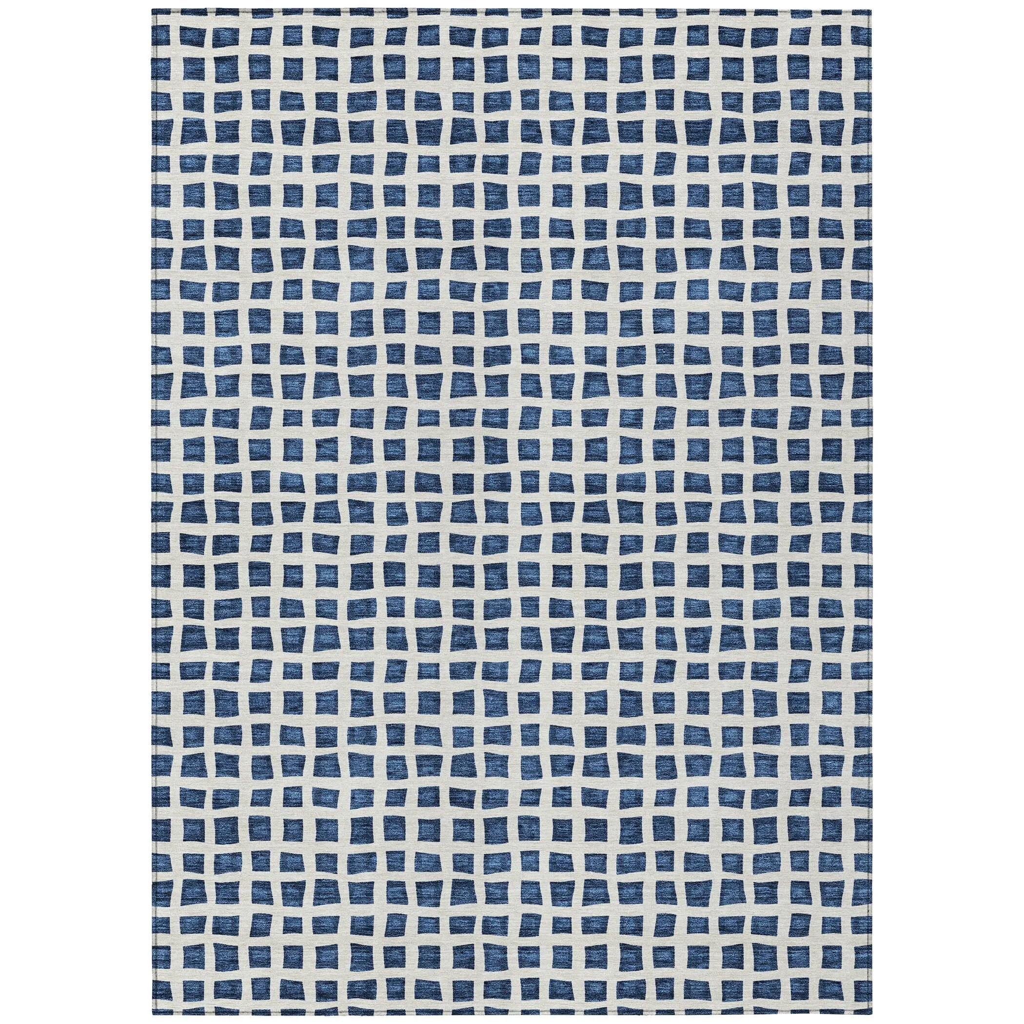 Machine Washable Indoor/ Outdoor Chantille Squared Rug