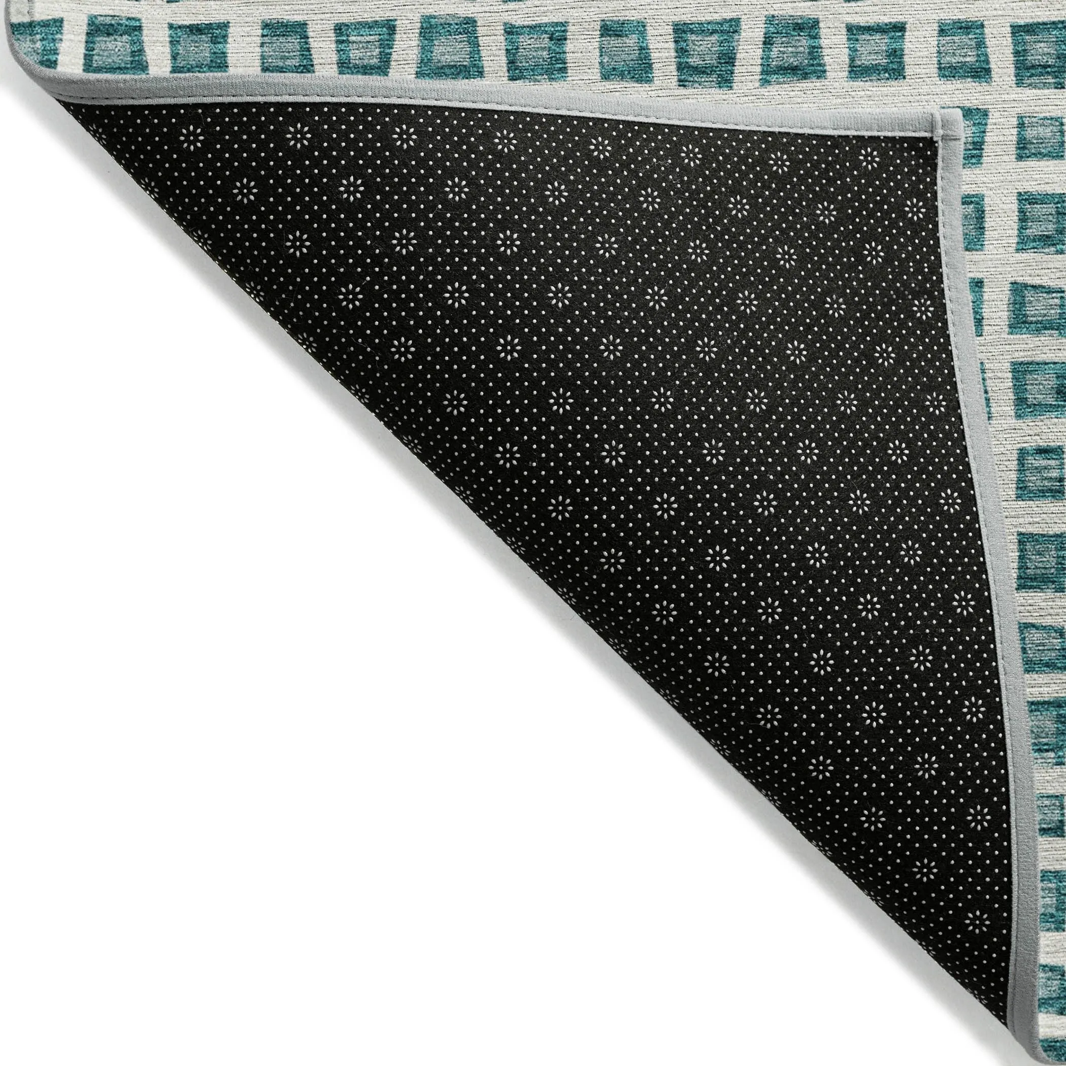 Machine Washable Indoor/ Outdoor Chantille Squared Rug