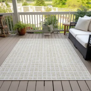 Machine Washable Indoor/ Outdoor Chantille Squared Rug