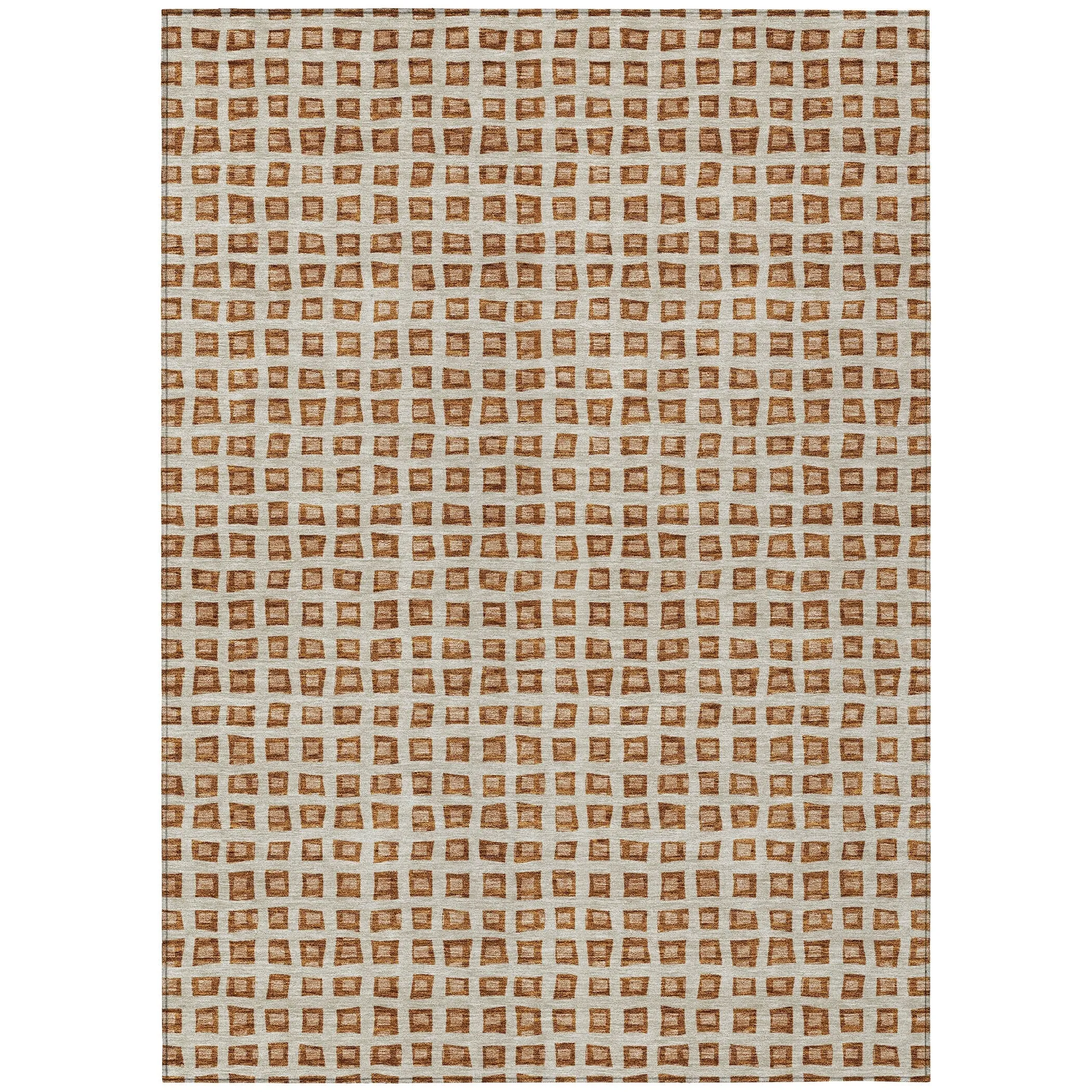 Machine Washable Indoor/ Outdoor Chantille Squared Rug