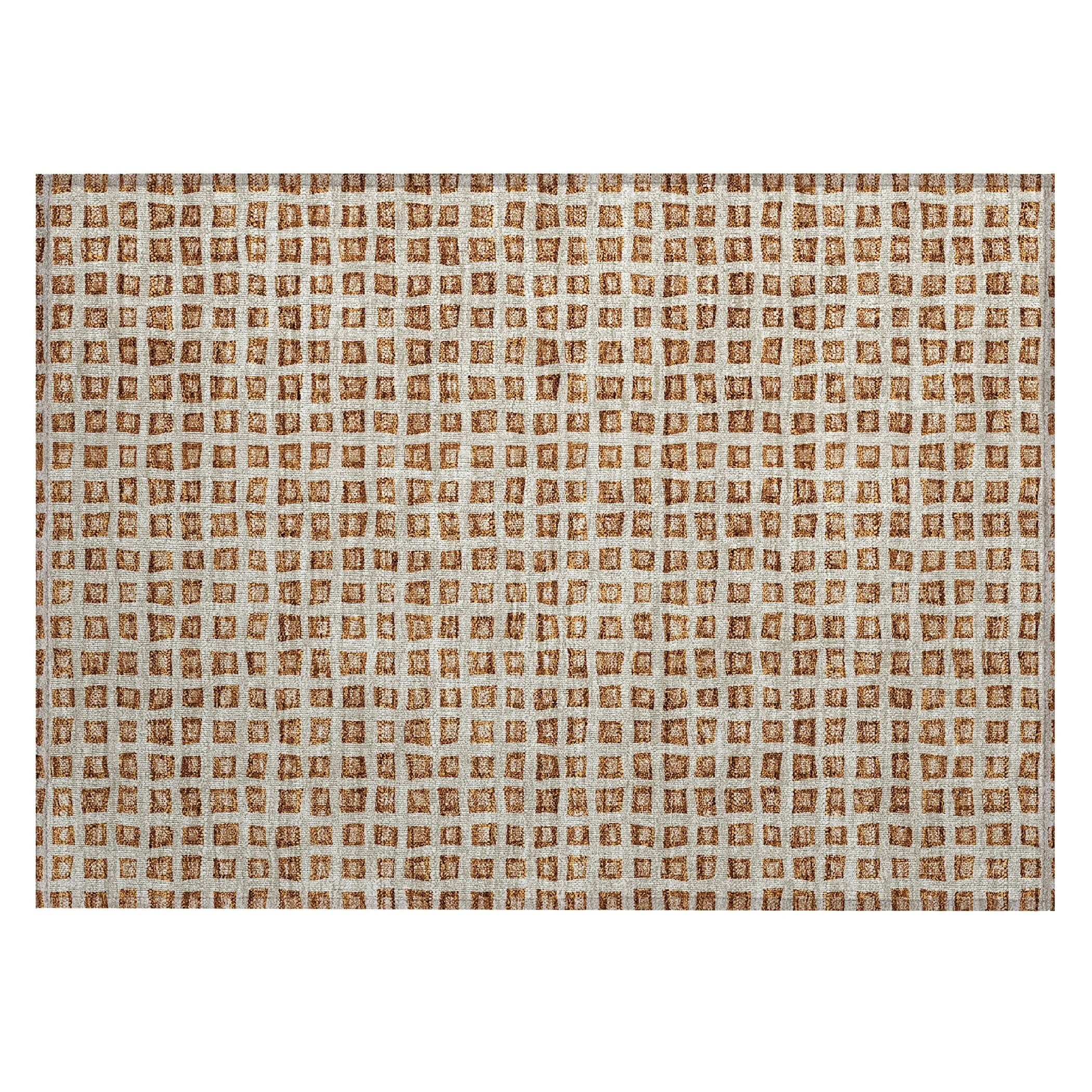 Machine Washable Indoor/ Outdoor Chantille Squared Rug
