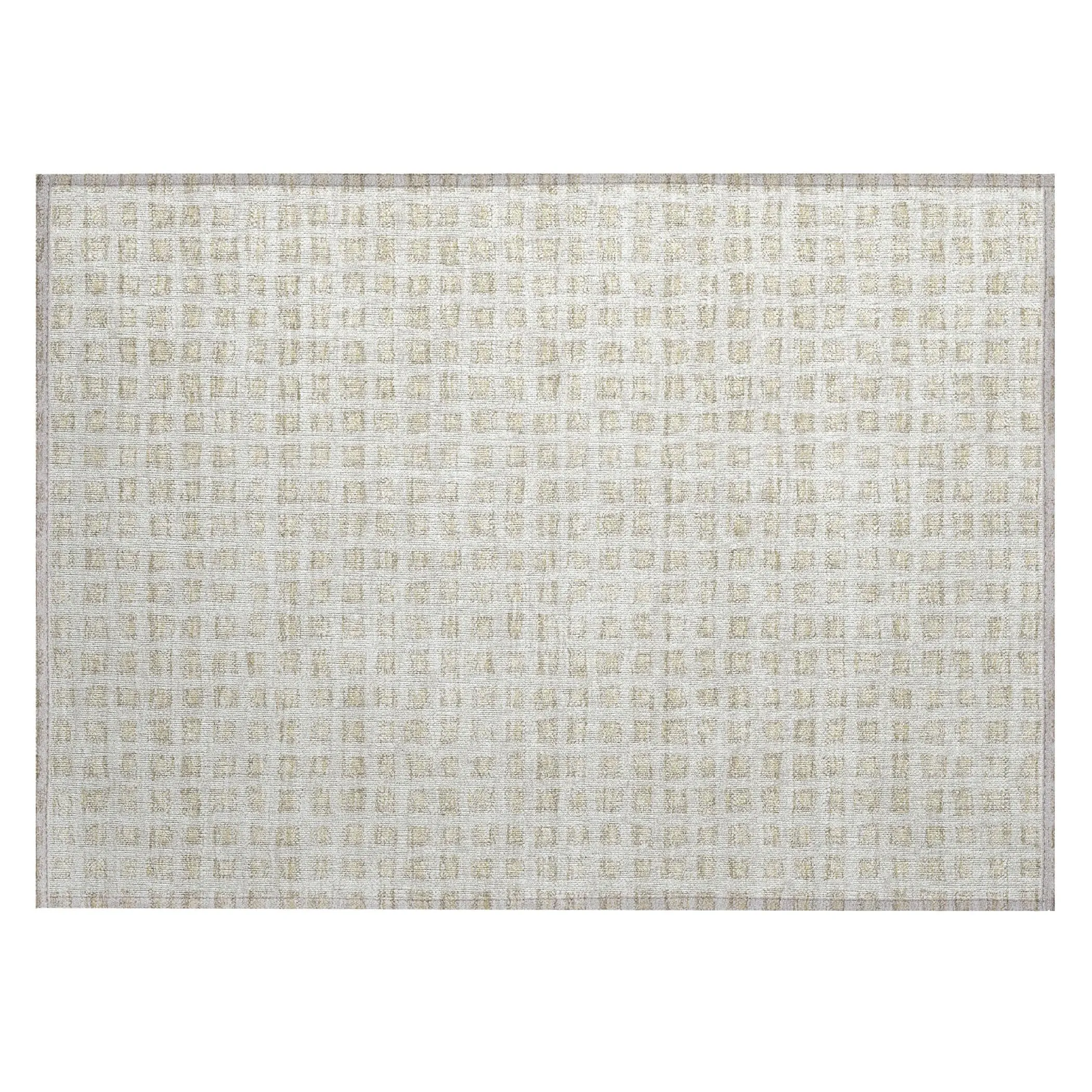 Machine Washable Indoor/ Outdoor Chantille Squared Rug