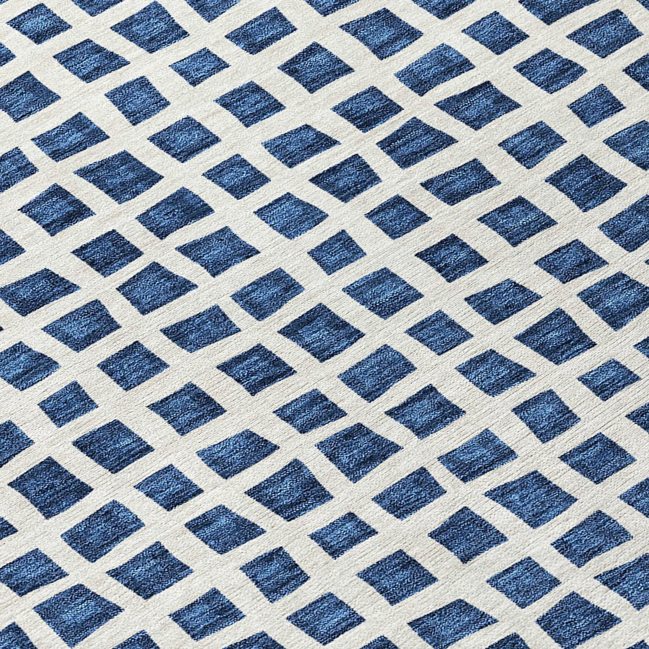 Machine Washable Indoor/ Outdoor Chantille Squared Rug