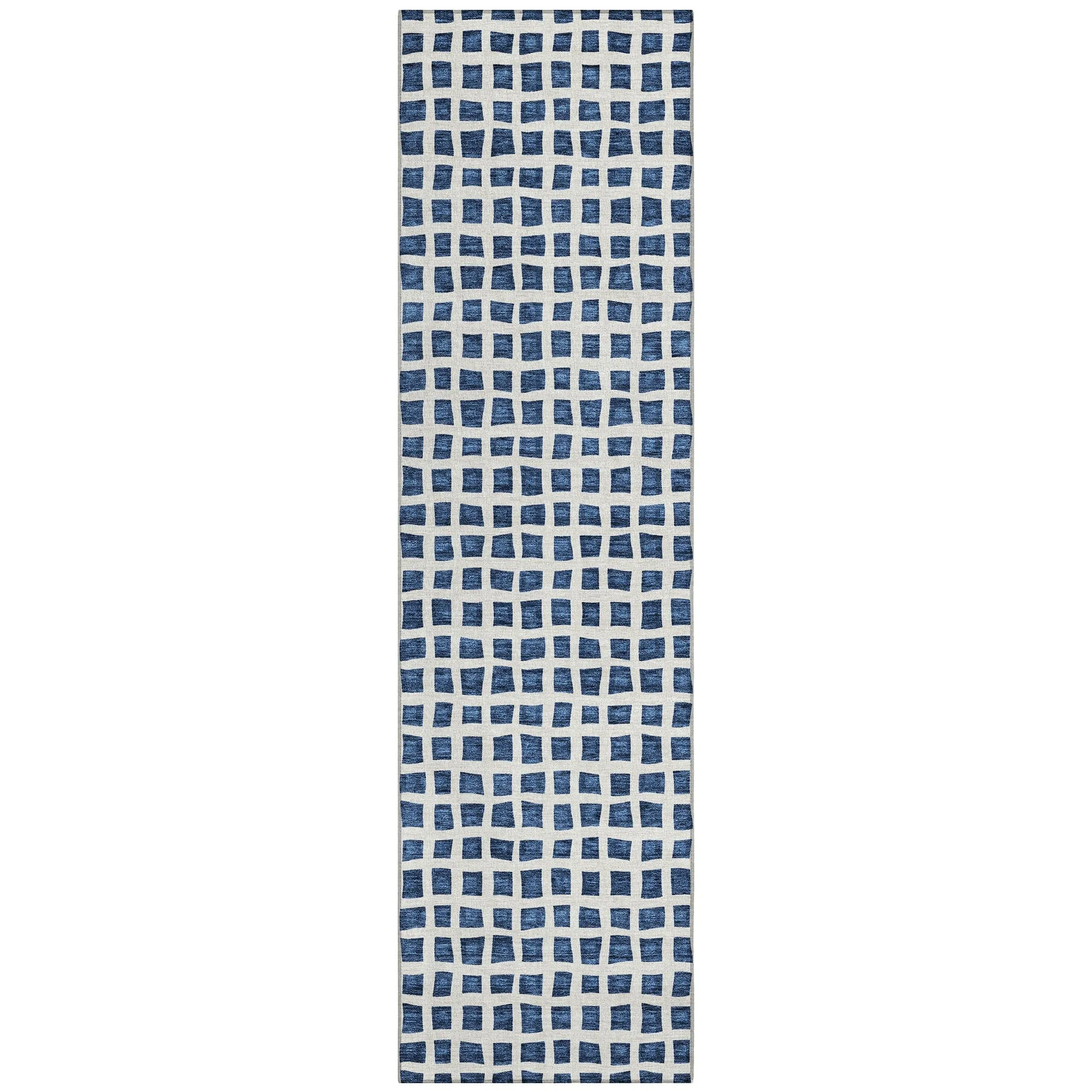 Machine Washable Indoor/ Outdoor Chantille Squared Rug