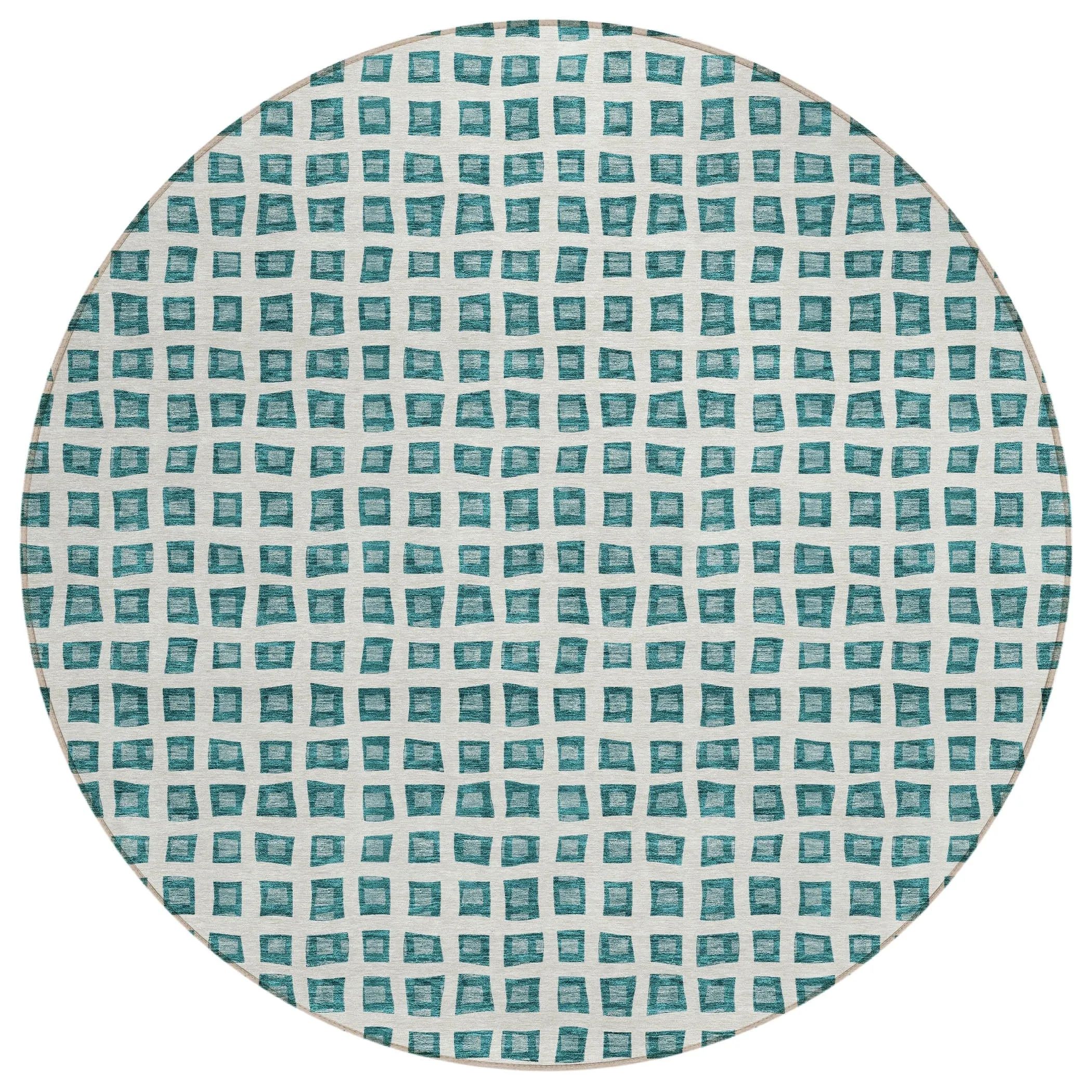 Machine Washable Indoor/ Outdoor Chantille Squared Rug