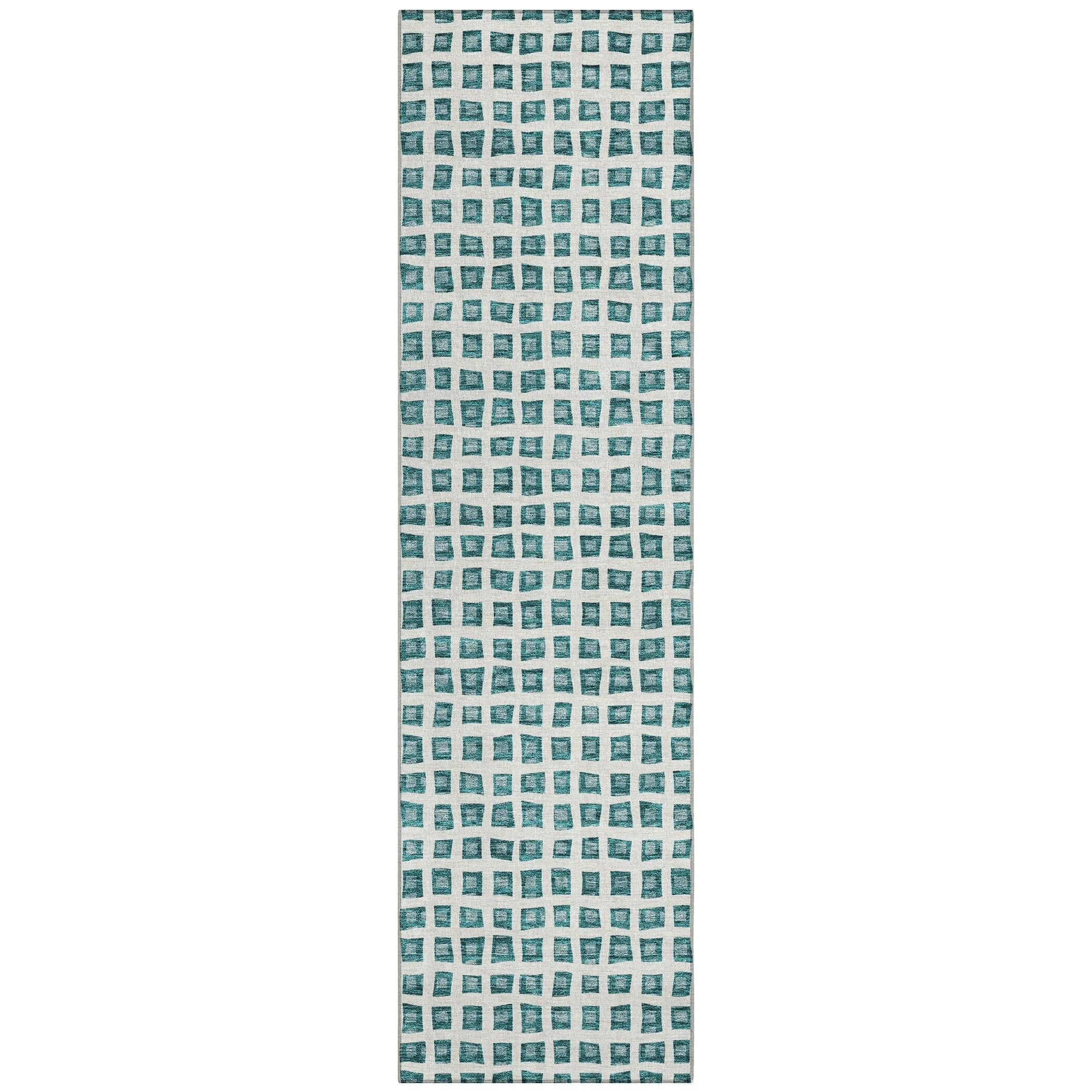 Machine Washable Indoor/ Outdoor Chantille Squared Rug