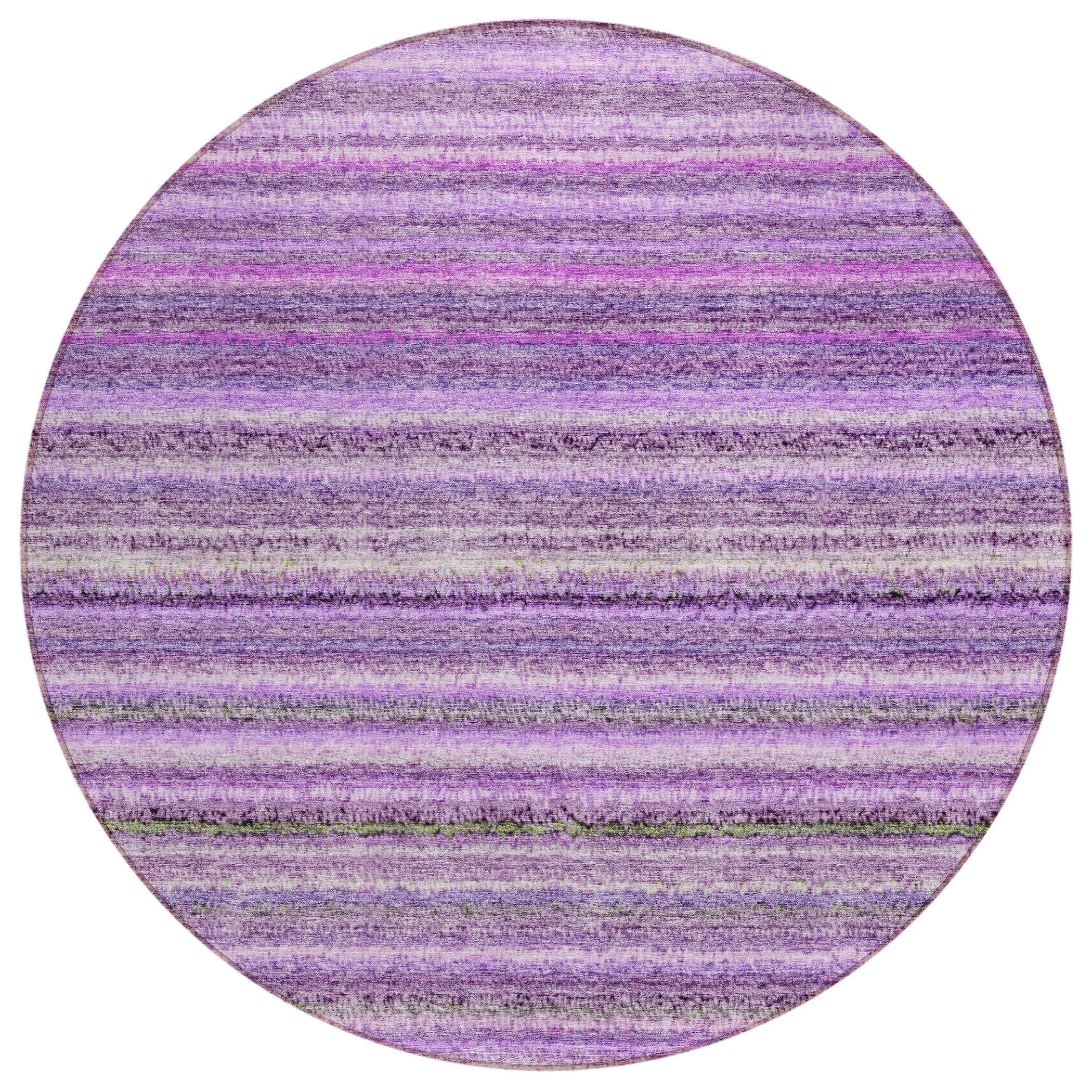 Machine Washable Indoor/ Outdoor Chantille Stripes Rug