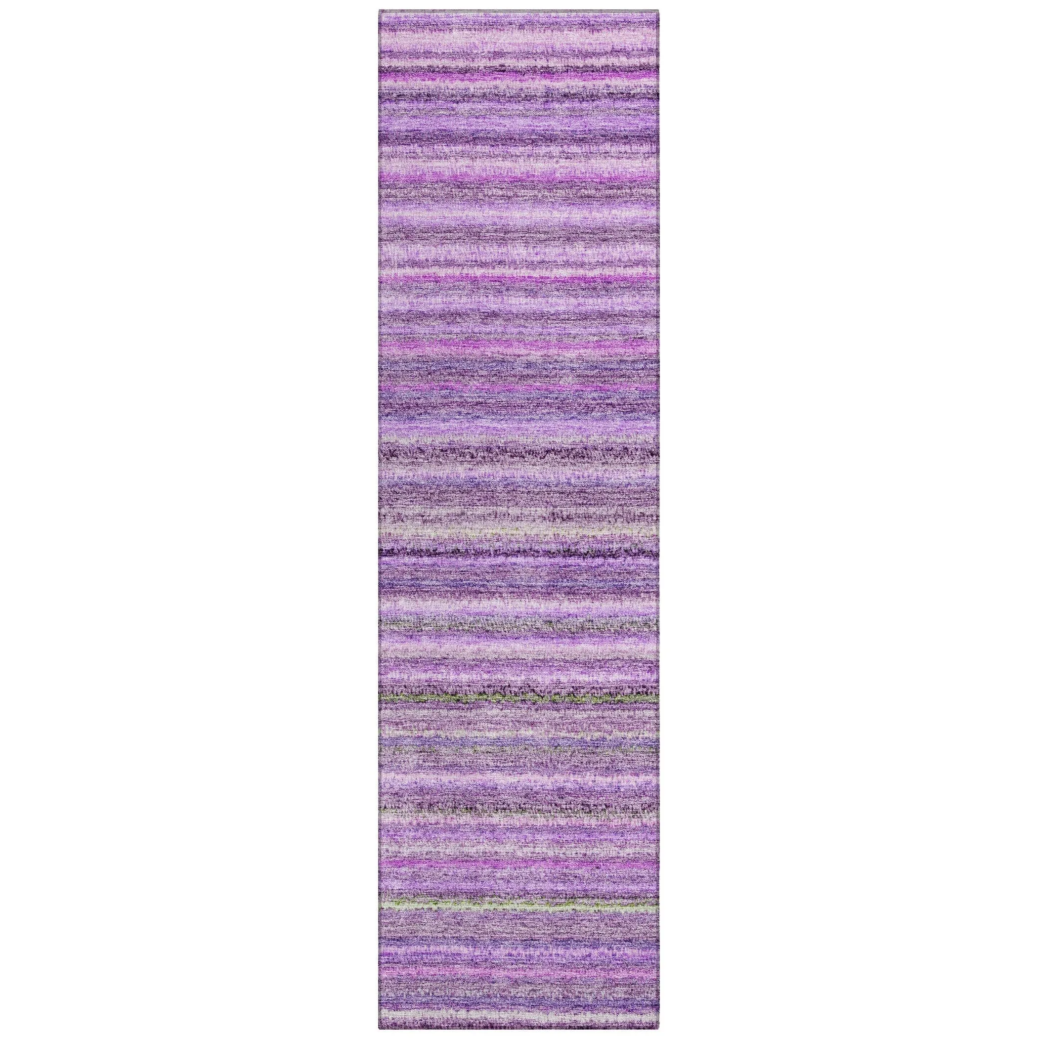 Machine Washable Indoor/ Outdoor Chantille Stripes Rug